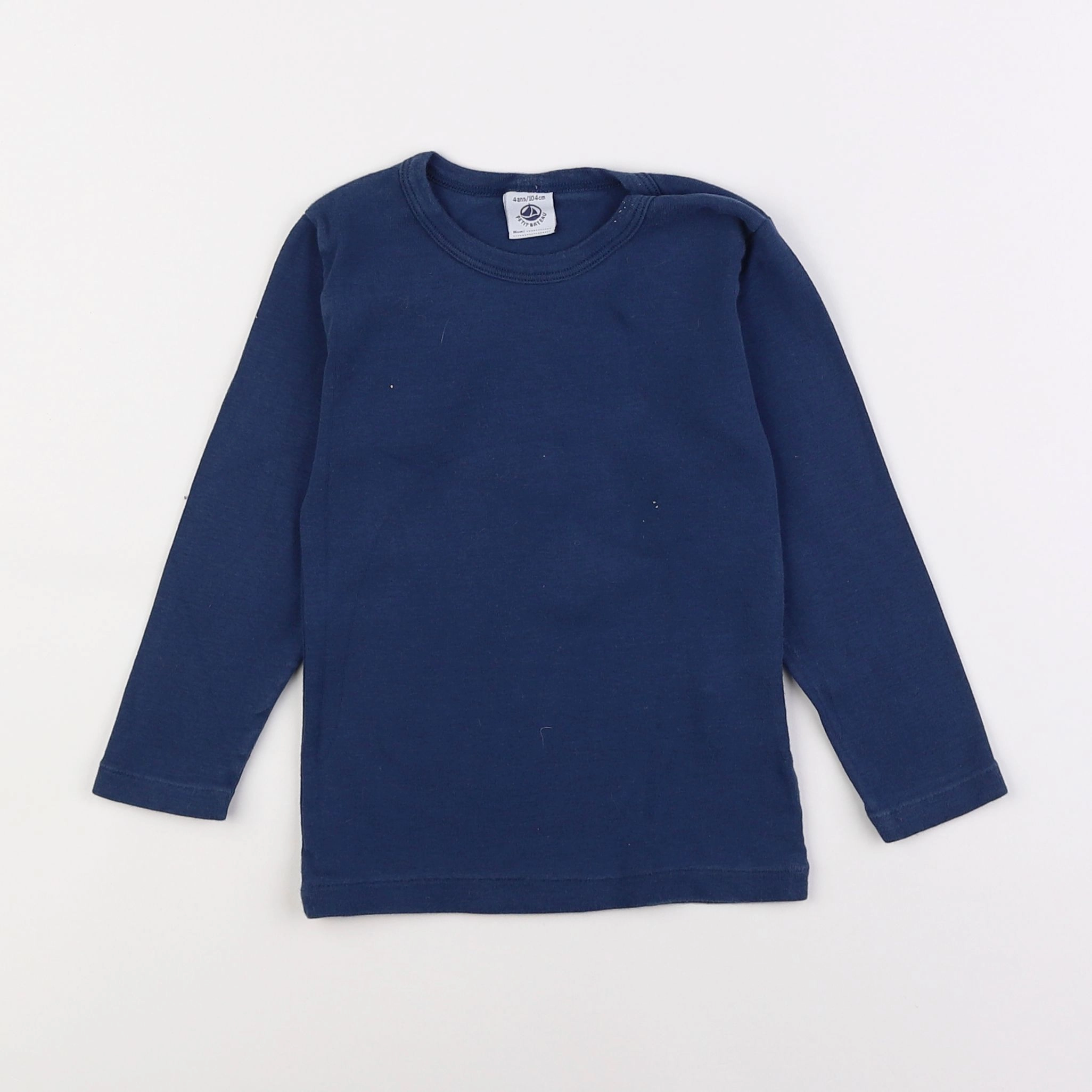 Petit Bateau - maillot de corps bleu - 4 ans