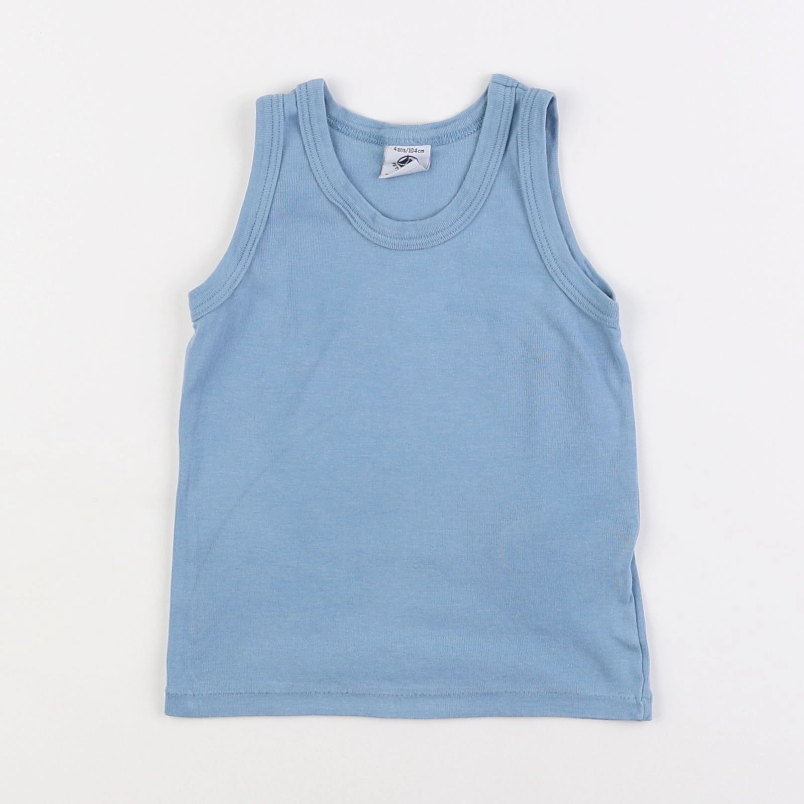 Petit Bateau - maillot de corps bleu - 4 ans