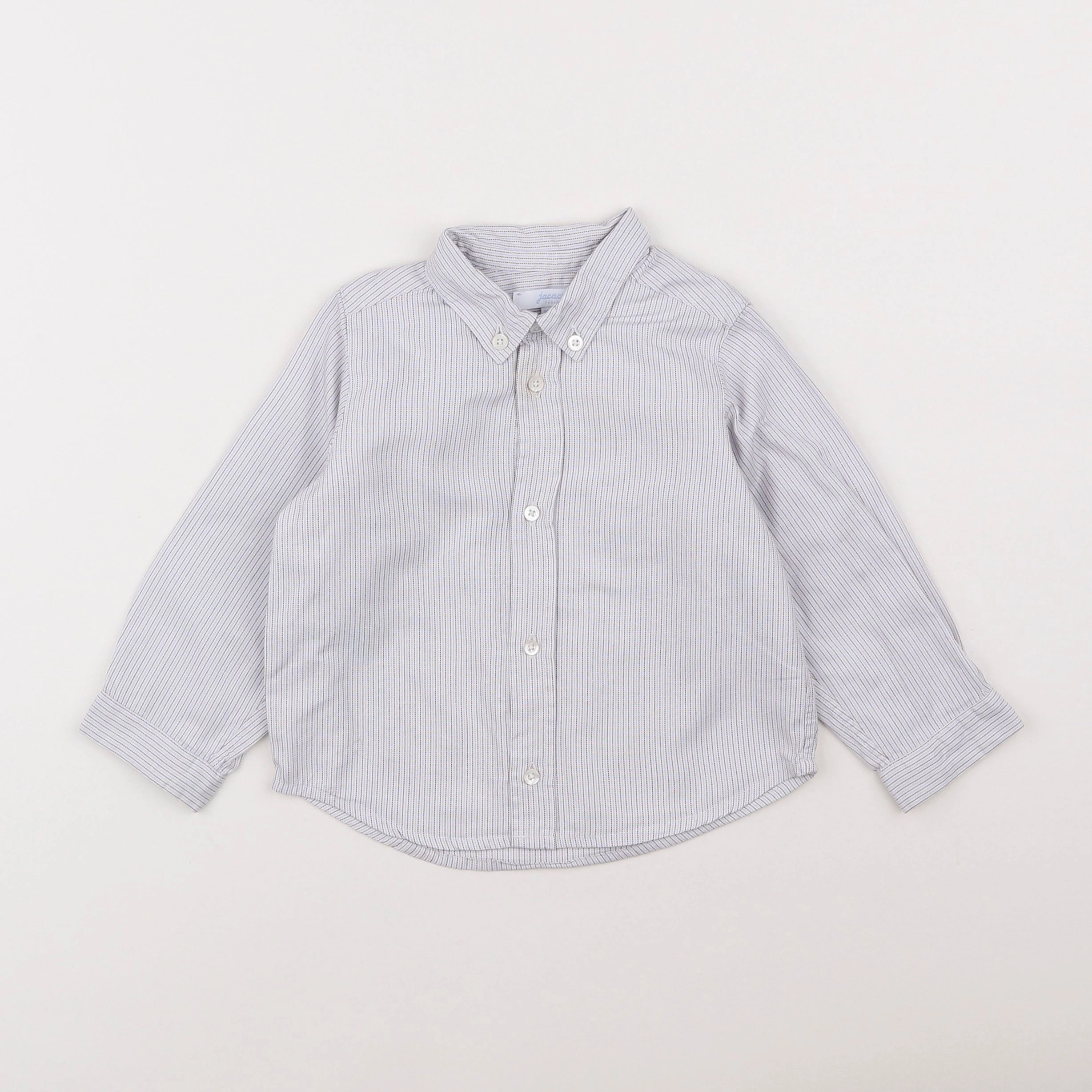 Jacadi - chemise blanc, gris - 18 mois