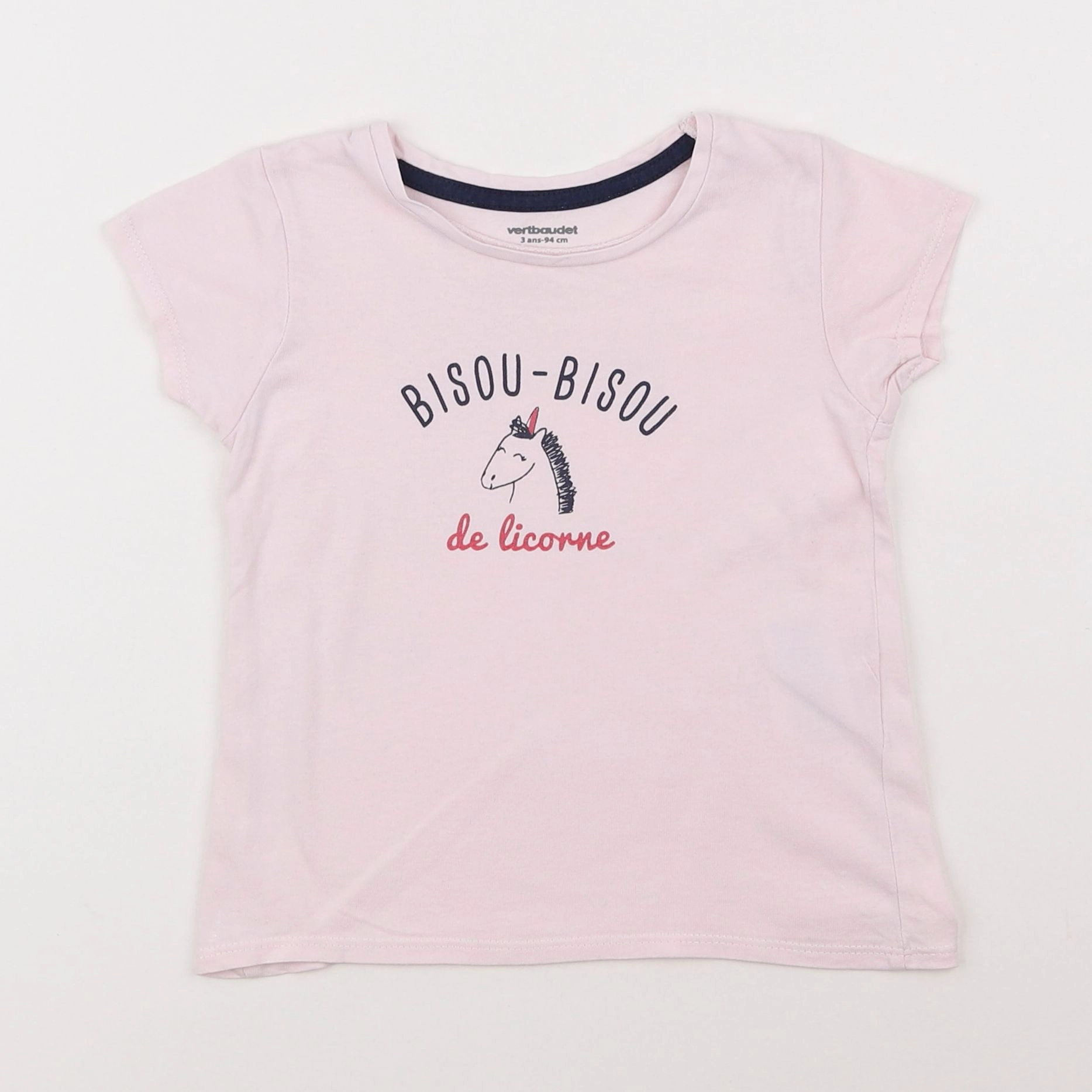 Vertbaudet - tee-shirt rose - 3 ans