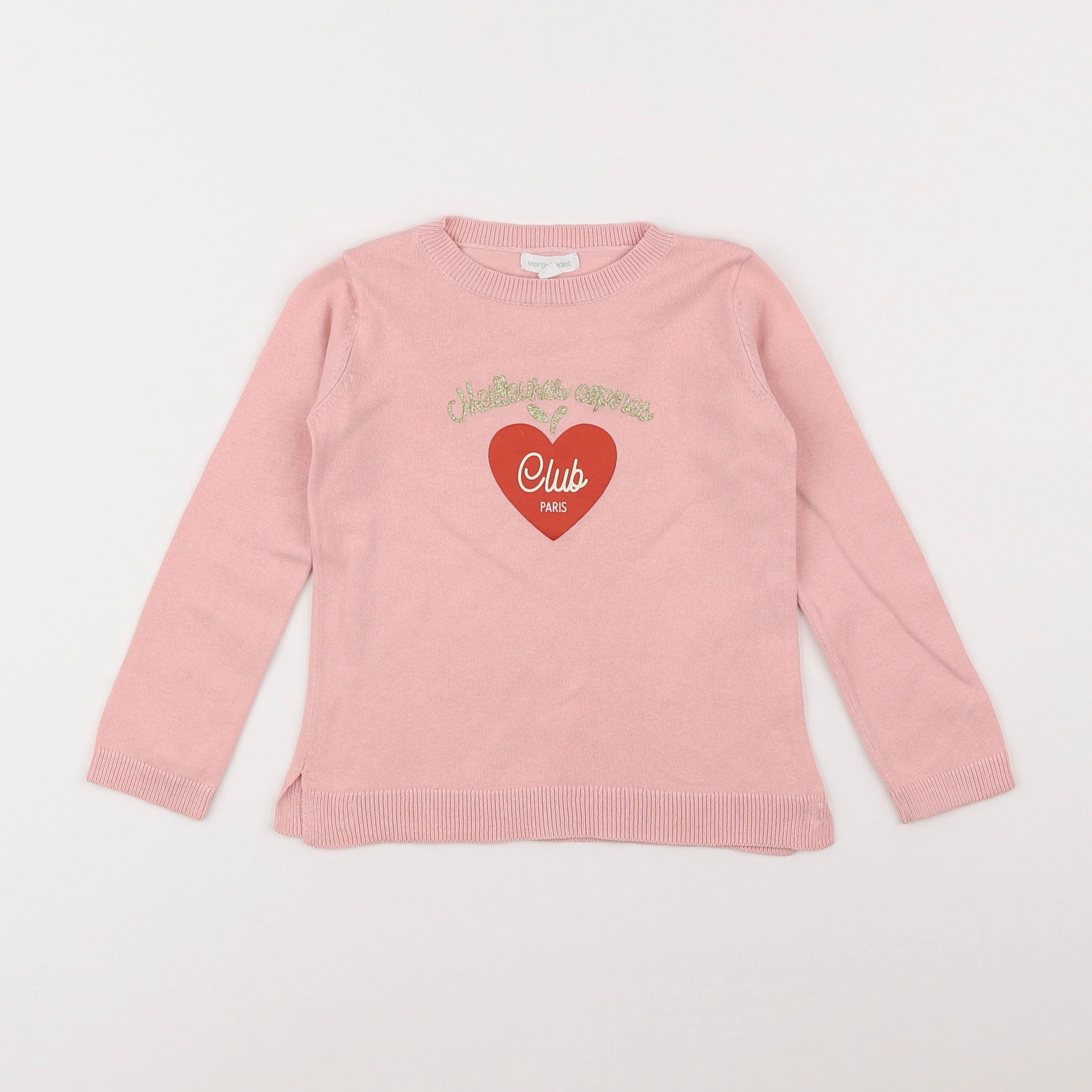 Vertbaudet - pull rose - 3 ans