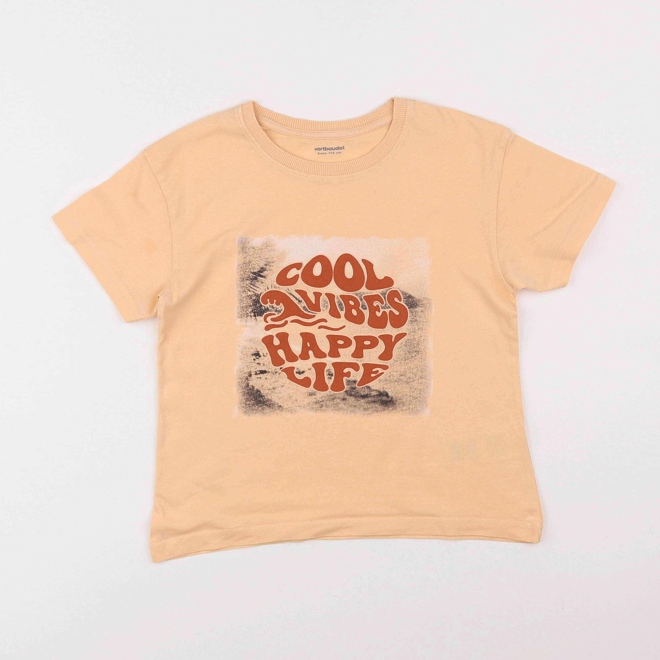 Vertbaudet - tee-shirt orange - 6 ans