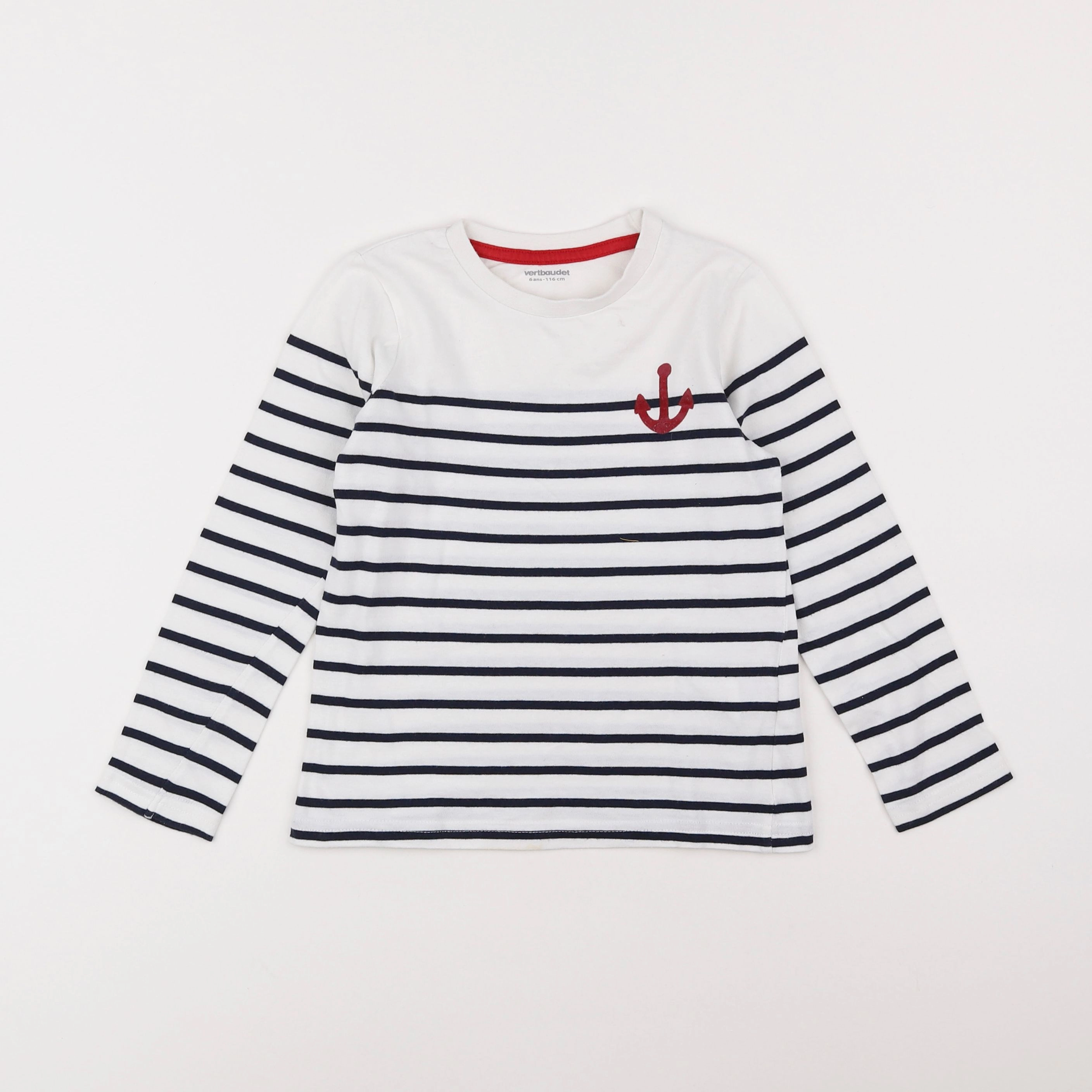 Vertbaudet - tee-shirt blanc - 6 ans