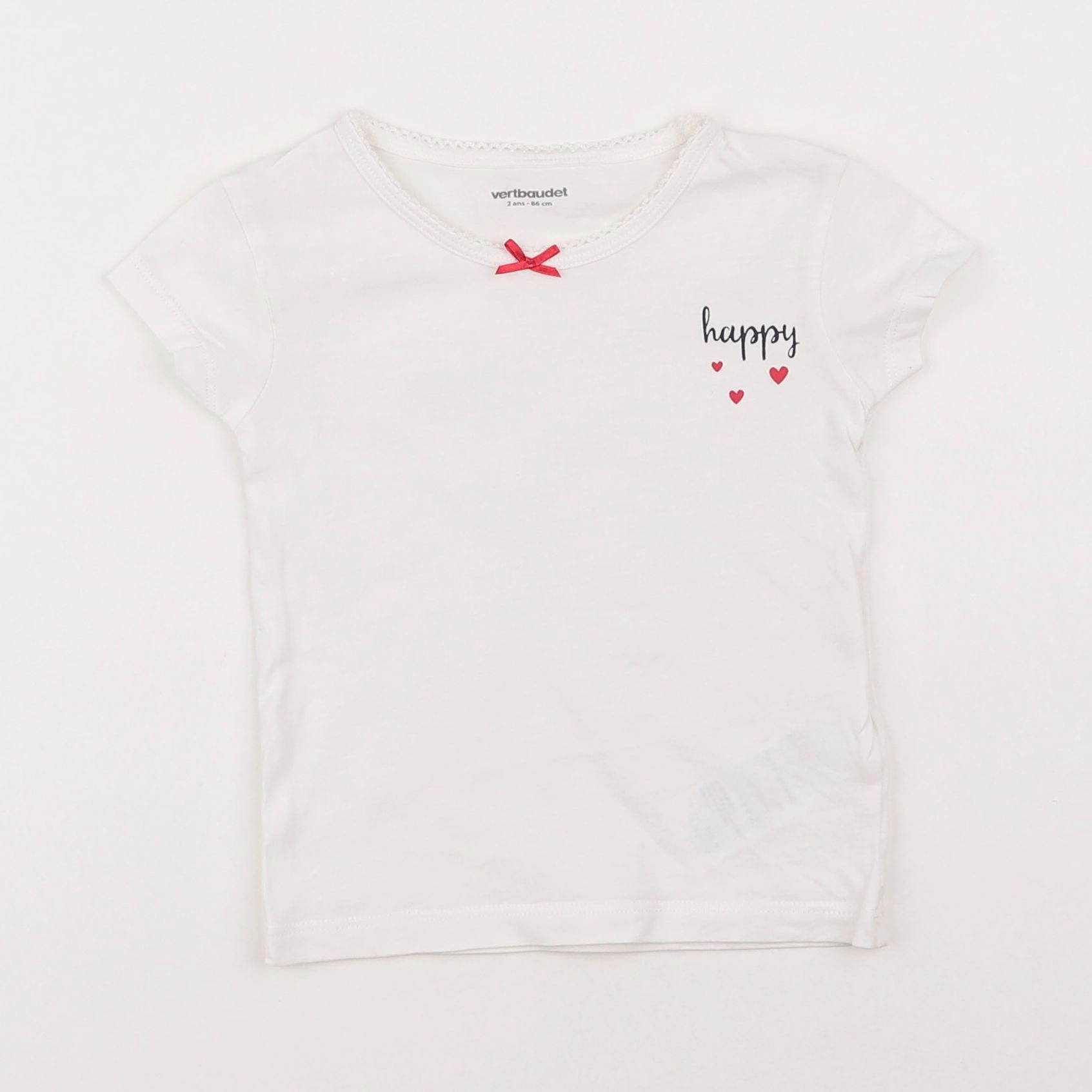 Vertbaudet - maillot de corps blanc - 2 ans