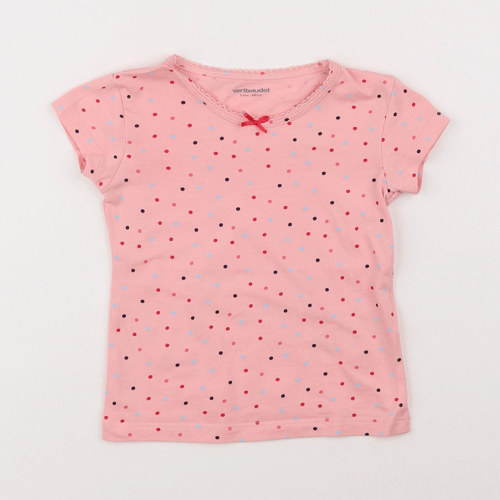 Vertbaudet - maillot de corps rose - 2 ans