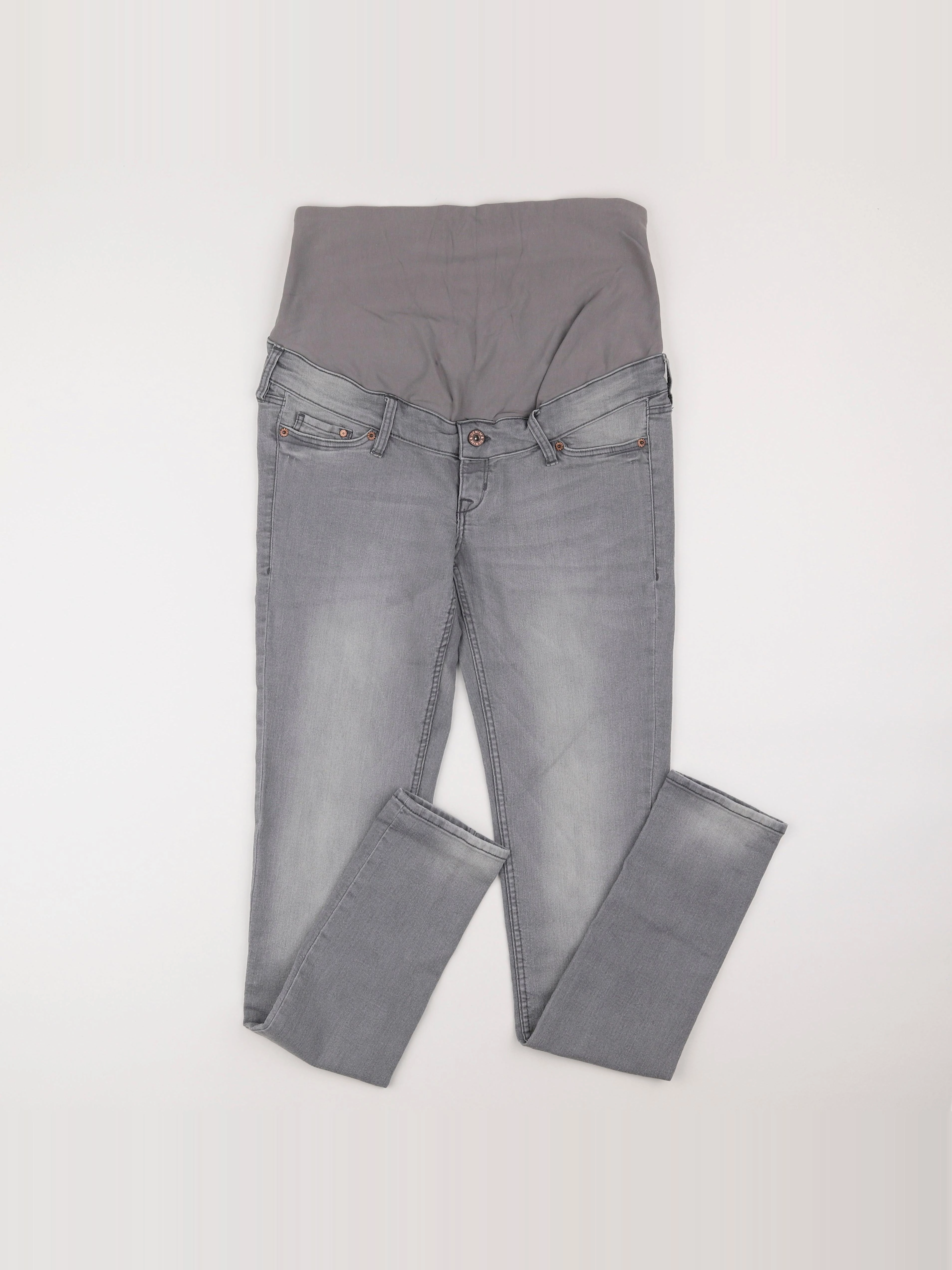 H&M - jean grossesse gris - 38