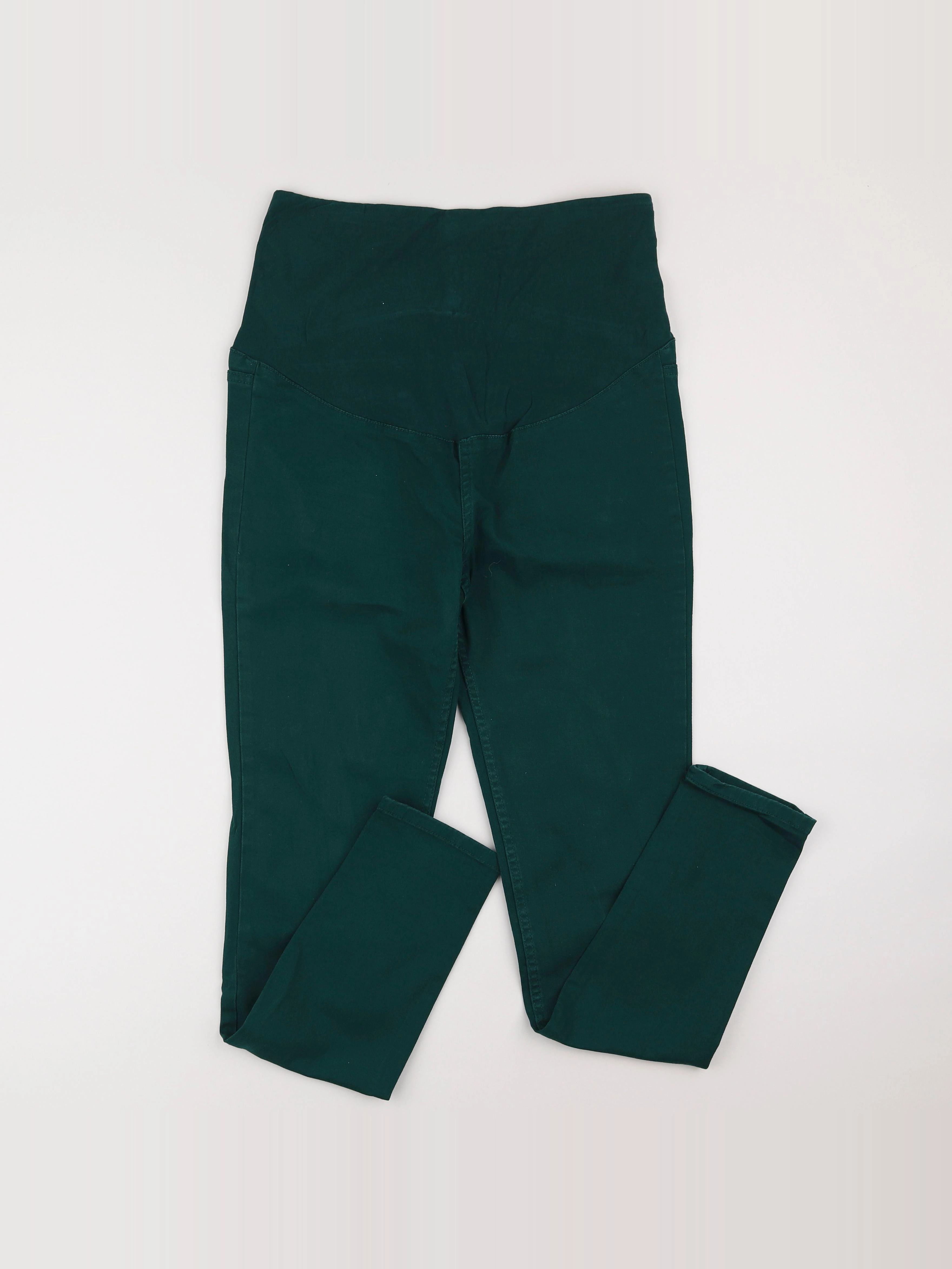 H&M - pantalon grossesse vert - 40