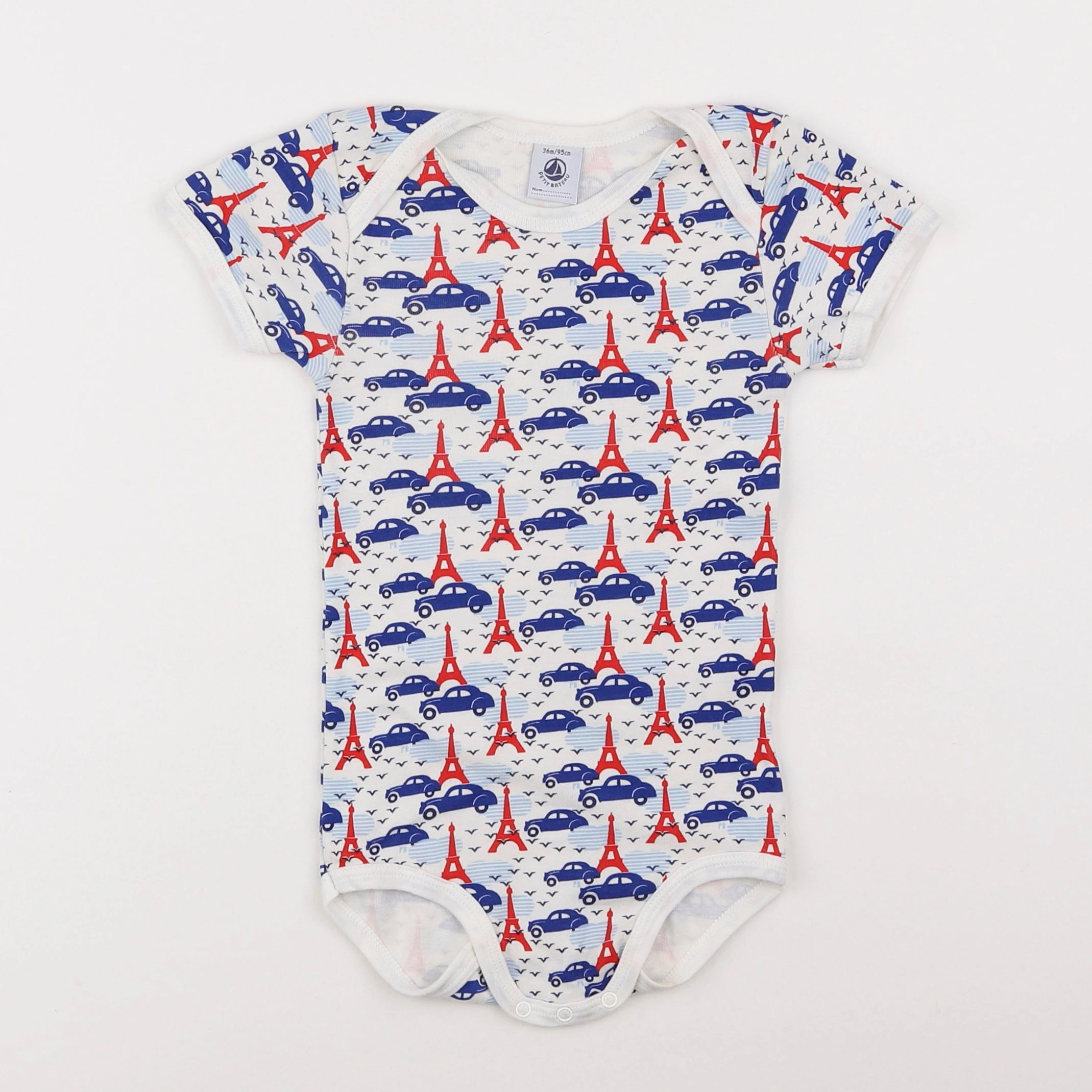 Petit Bateau - body bleu - 3 ans