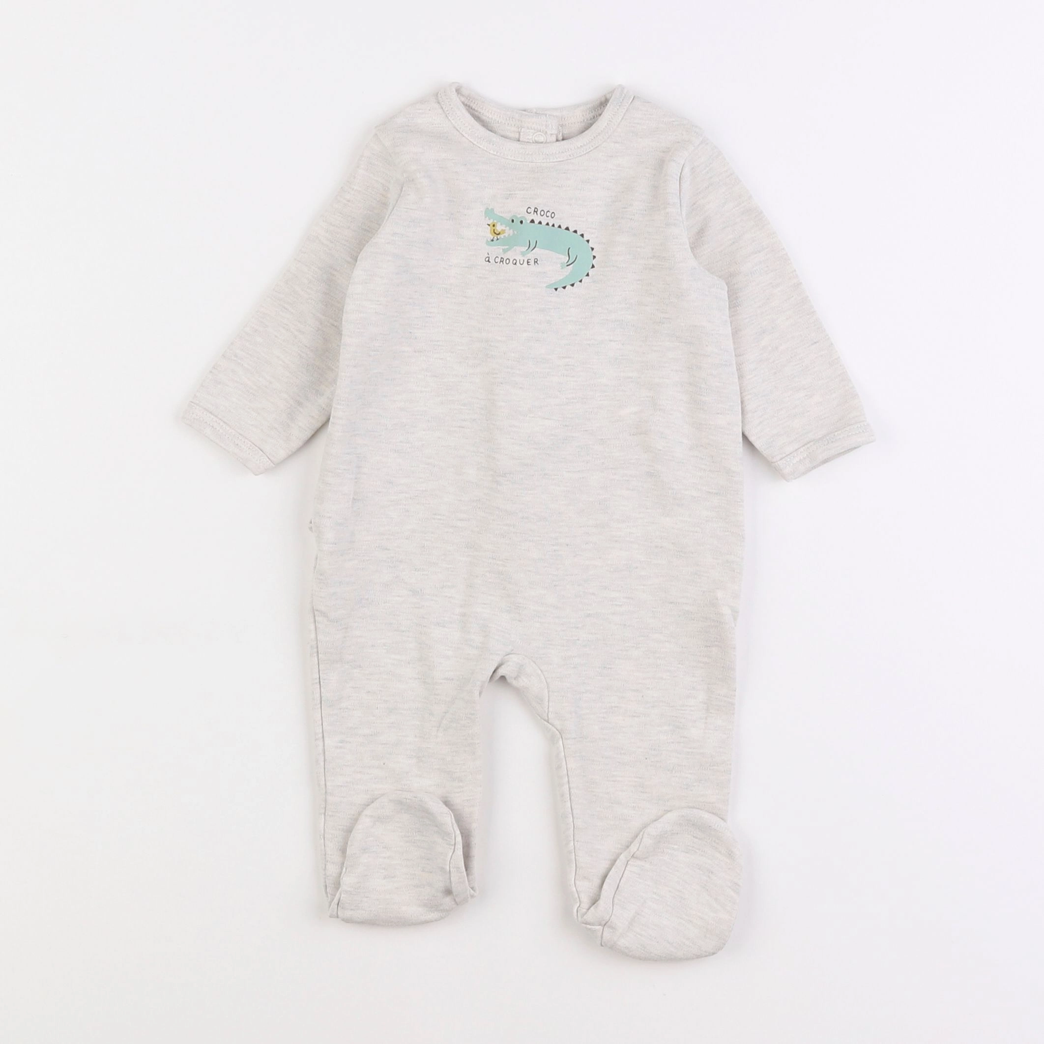 Vertbaudet - pyjama coton gris - 6 mois