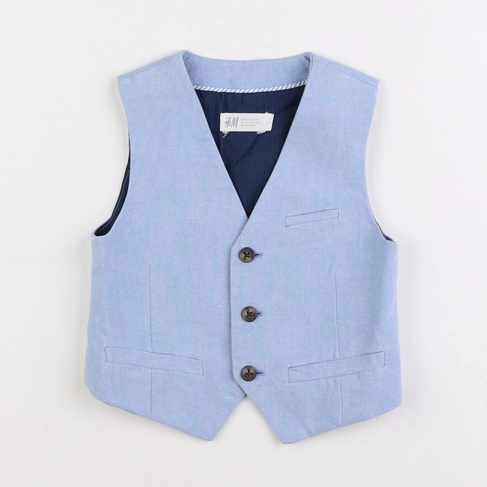 H&M - gilet bleu - 3/4 ans