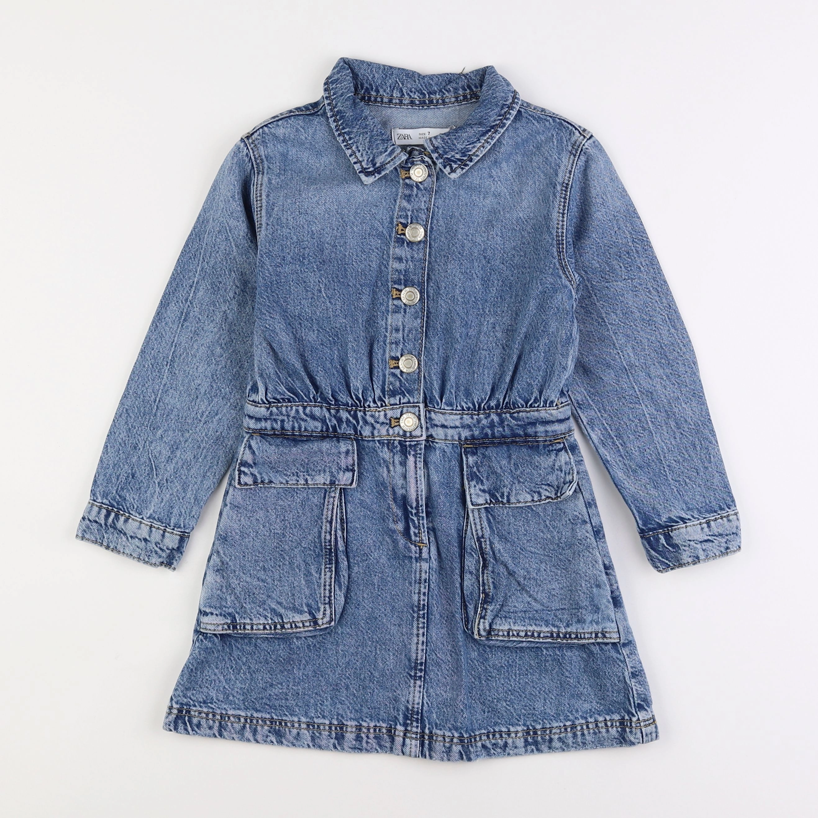 Zara - robe bleu - 7 ans