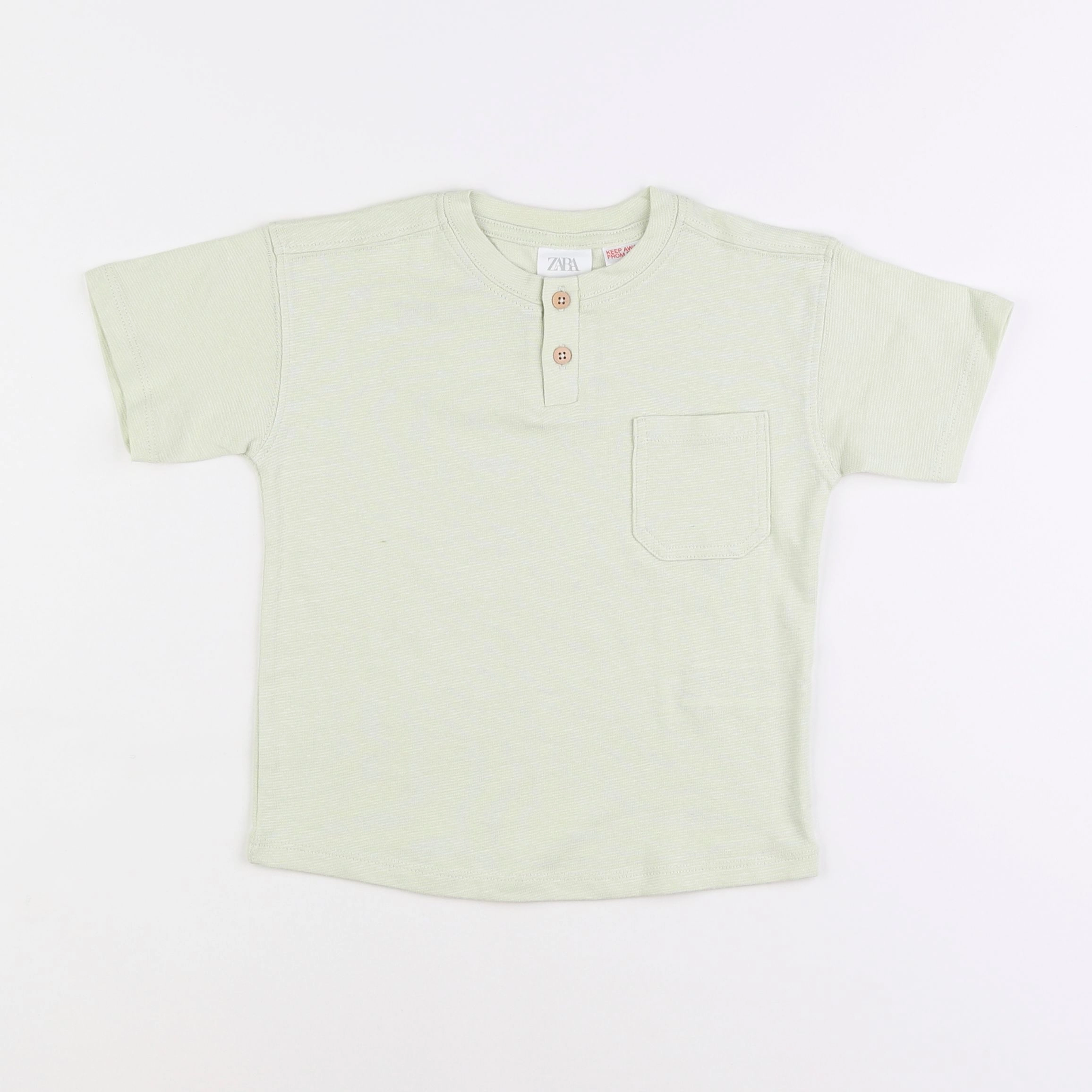 Zara - tee-shirt vert - 2/3 ans