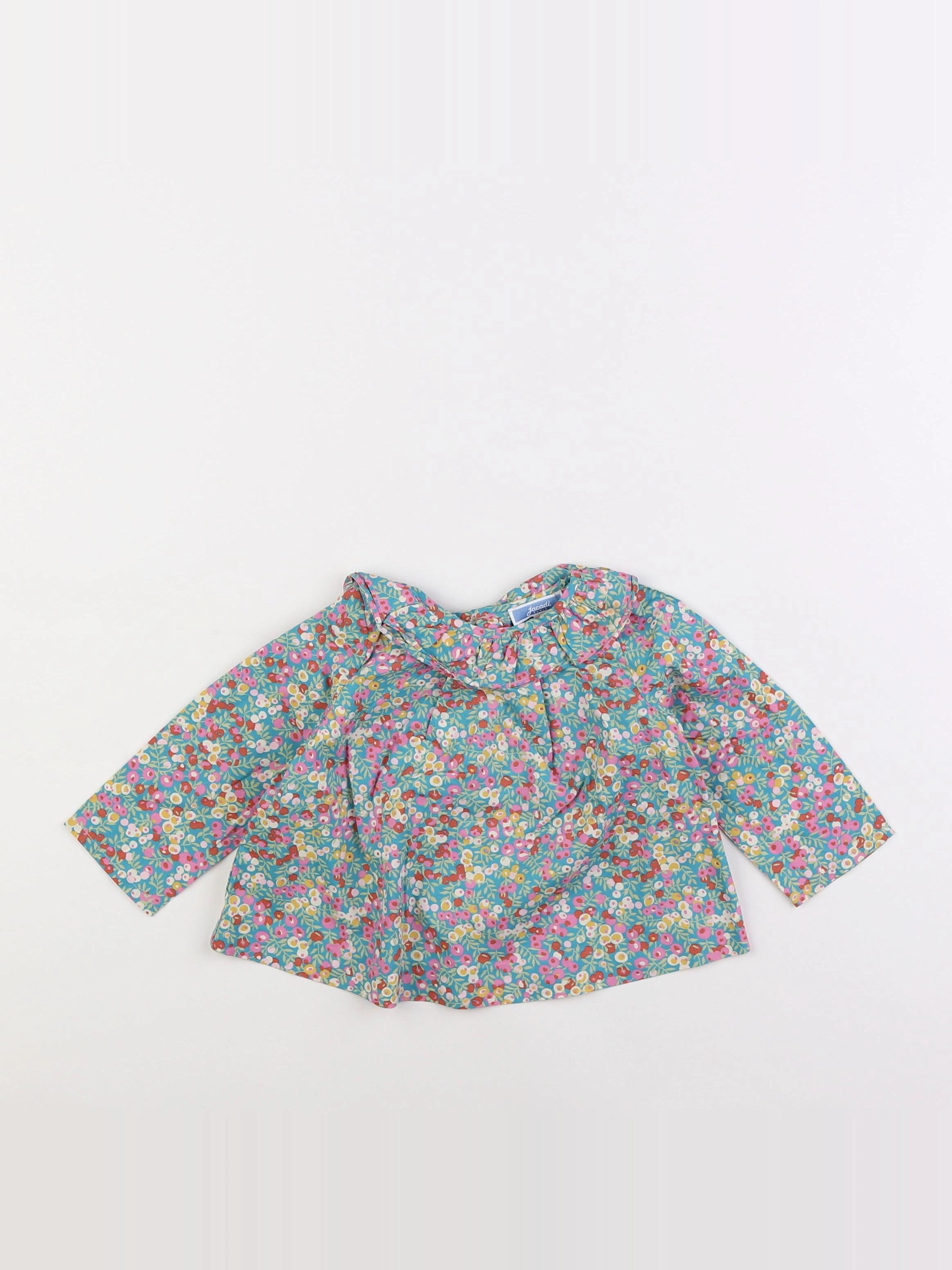 Jacadi - blouse liberty vert - 12 mois
