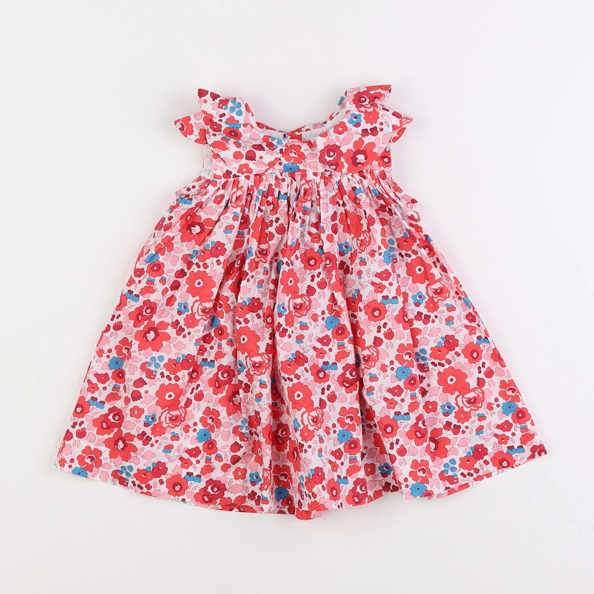 Jacadi - robe liberty rouge - 6 mois