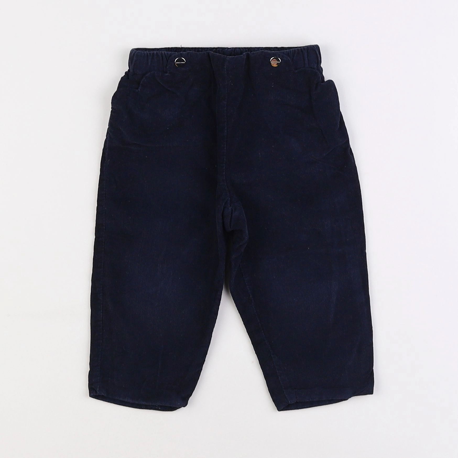 Jacadi - pantalon doublé bleu - 12 mois
