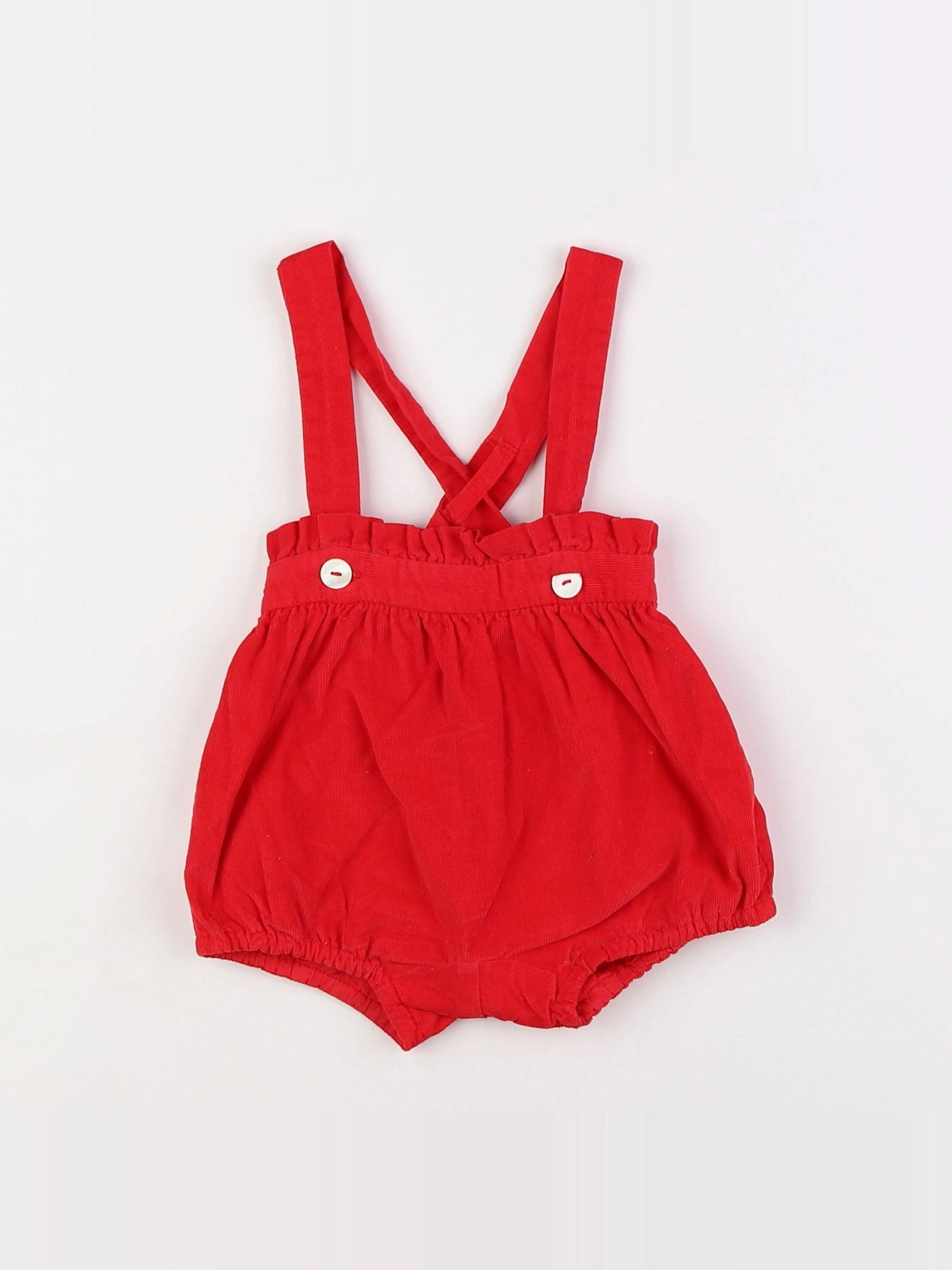 Jacadi - bloomer coton rouge - 6 mois