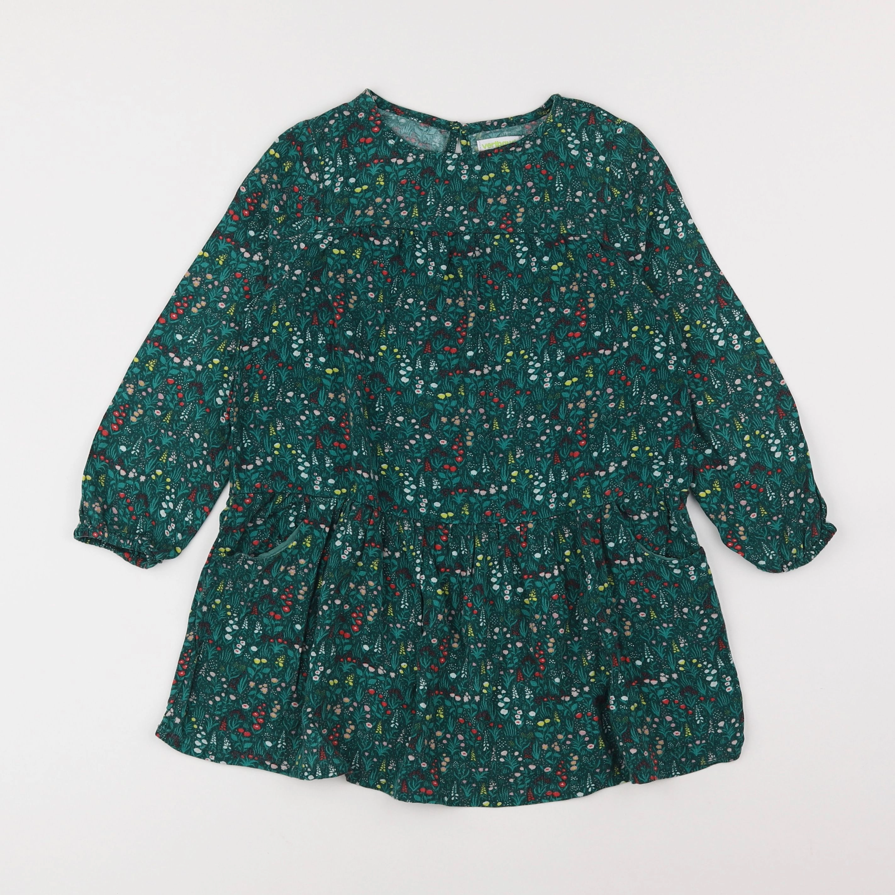 Vertbaudet - robe vert - 5 ans