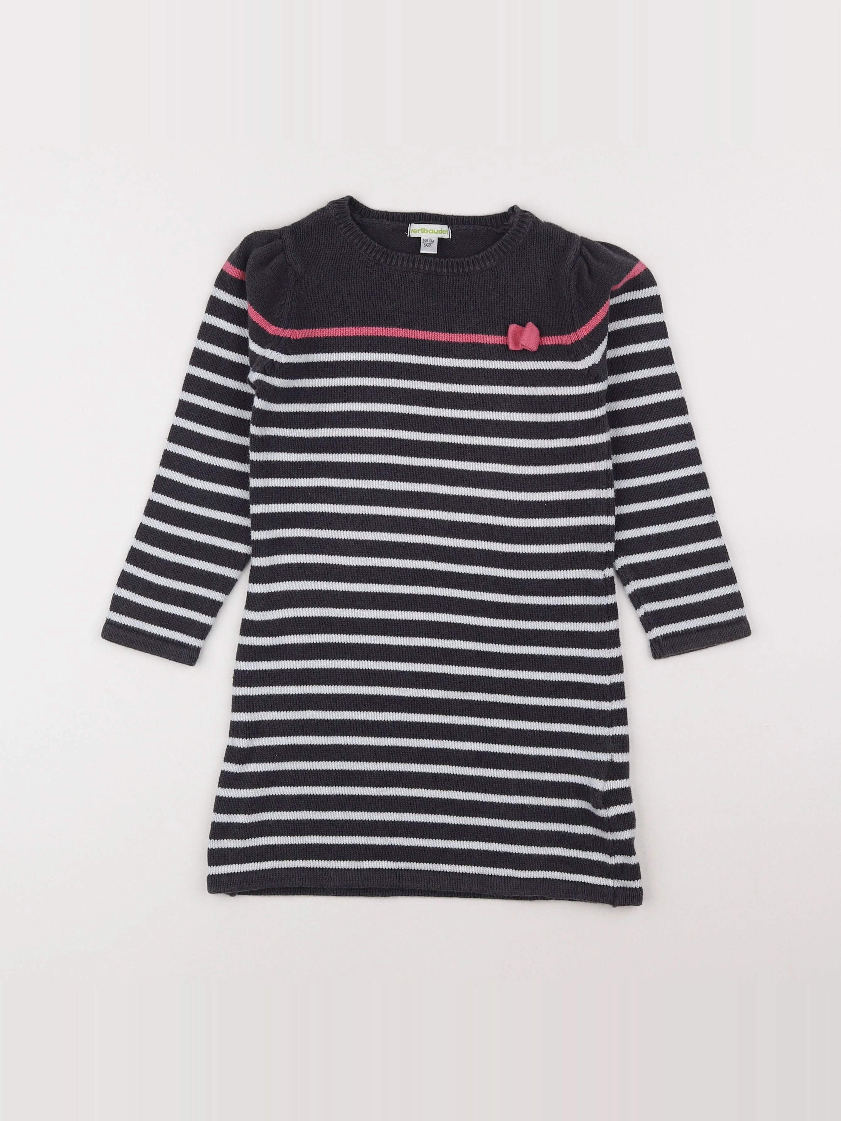 Vertbaudet - robe gris - 5 ans
