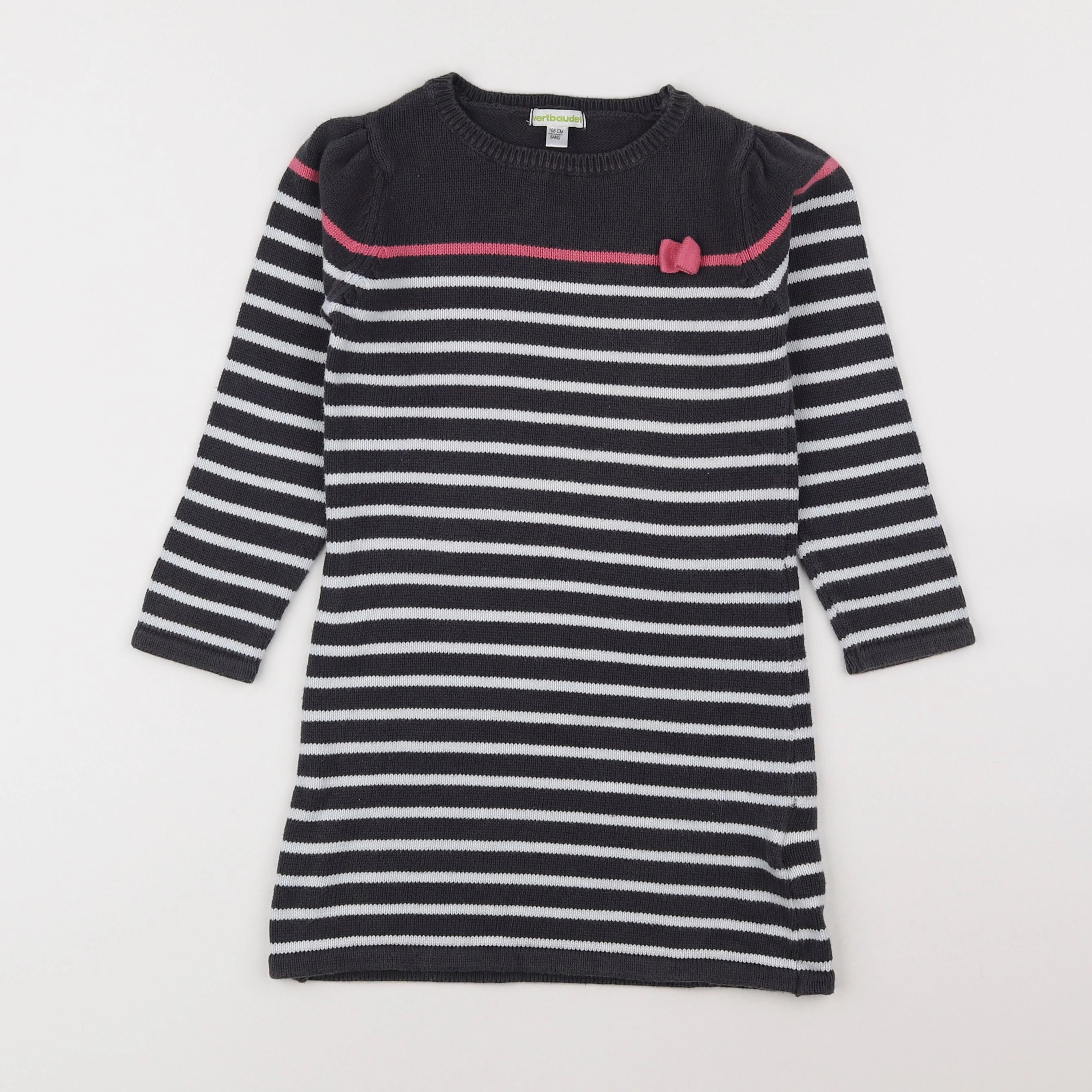 Vertbaudet - robe gris - 5 ans