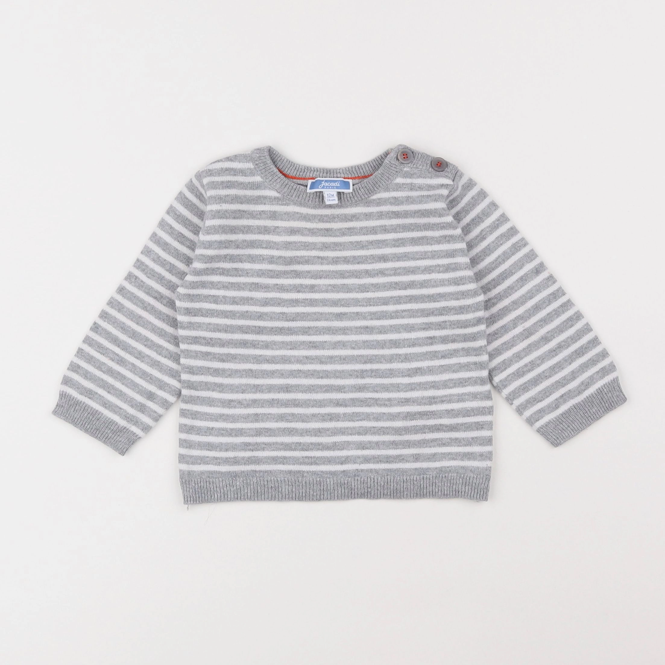 Jacadi - pull gris - 12 mois