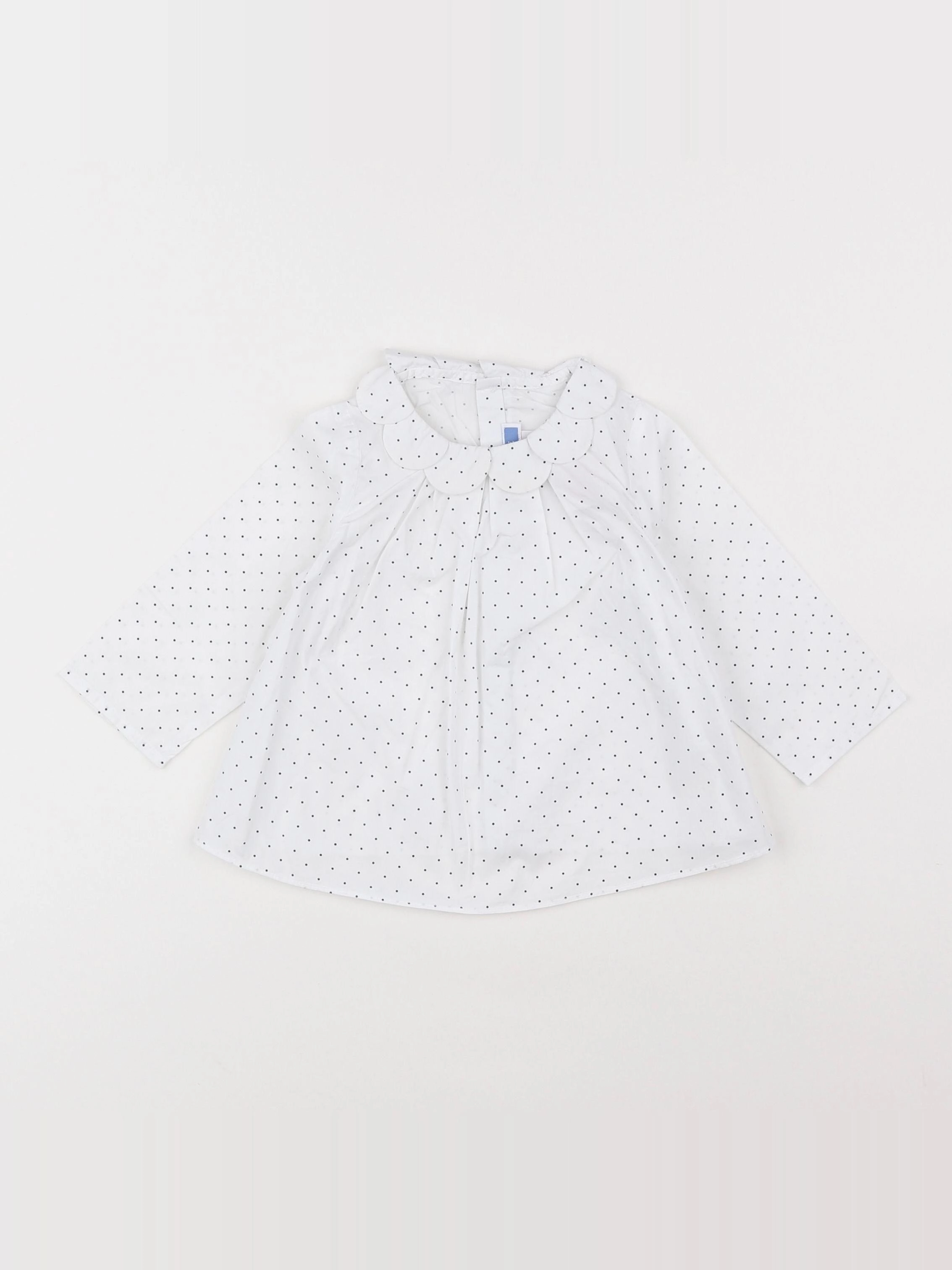 Jacadi - blouse blanc - 12 mois
