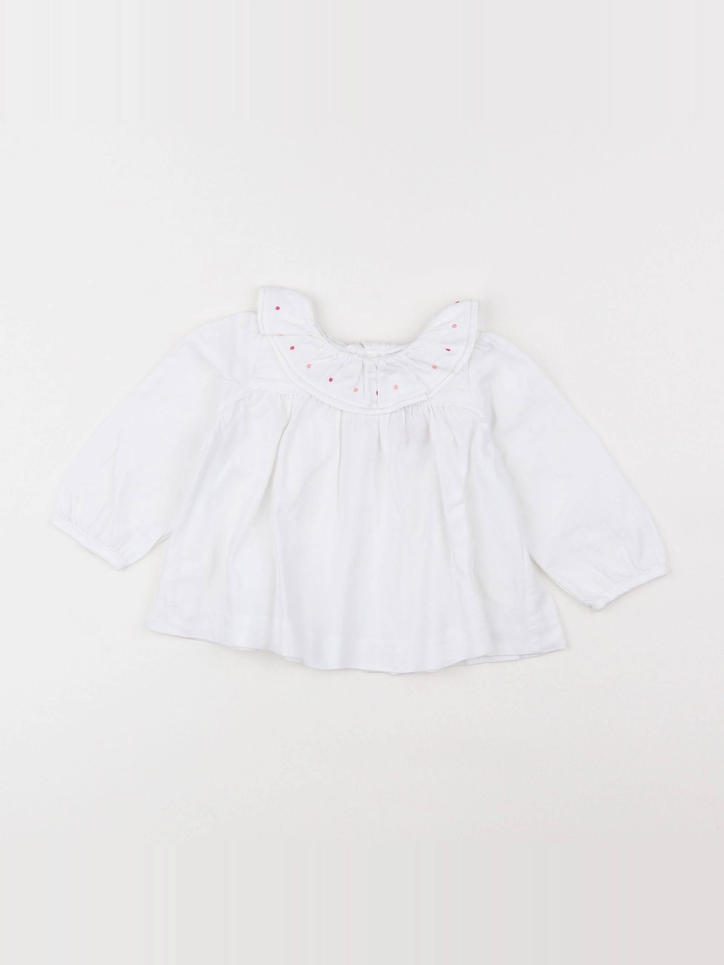 Jacadi - blouse blanc - 12 mois