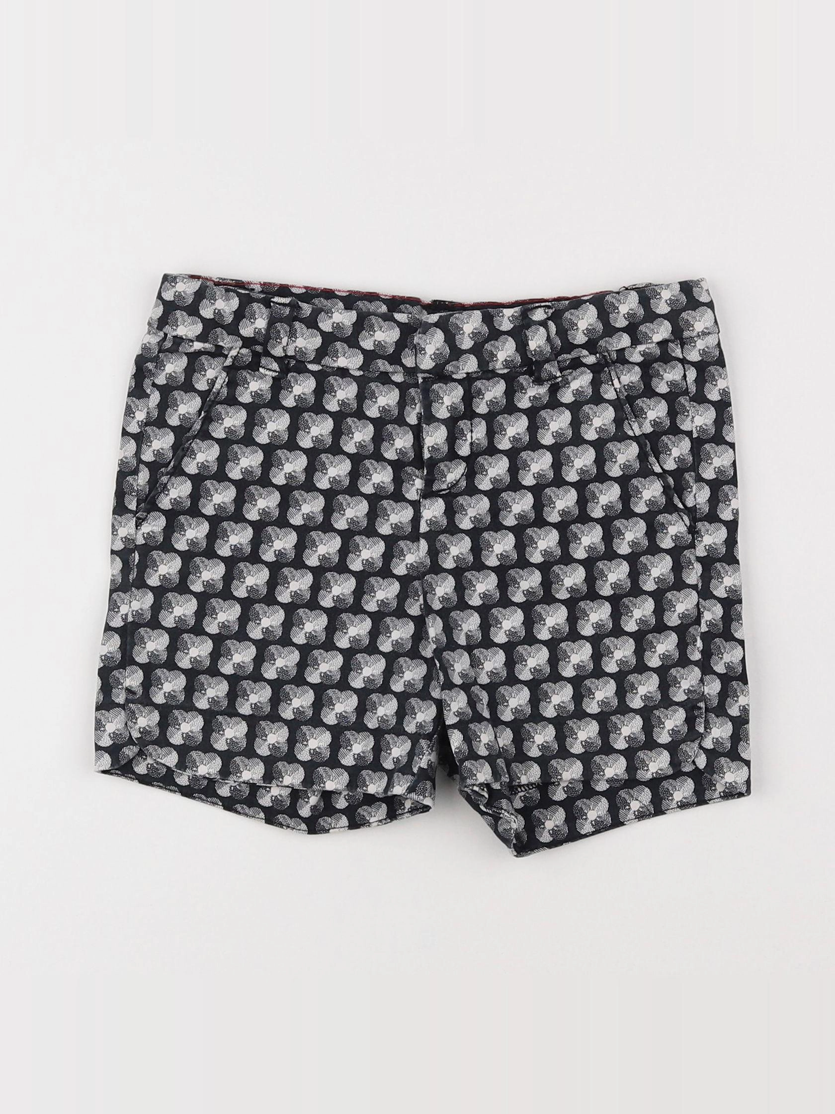 Okaidi - short noir, blanc - 7 ans