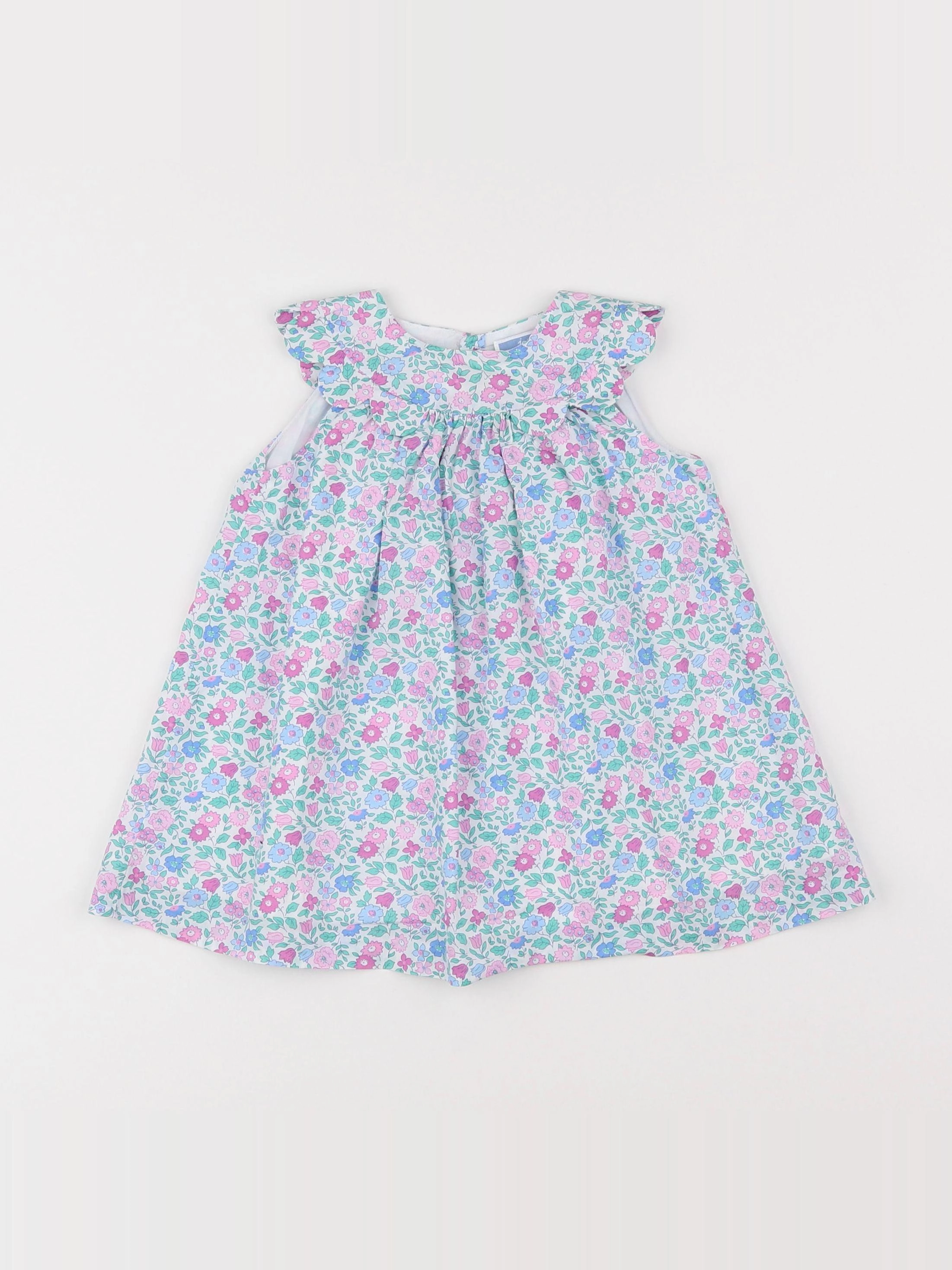 Jacadi - robe liberty bleu - 12 mois