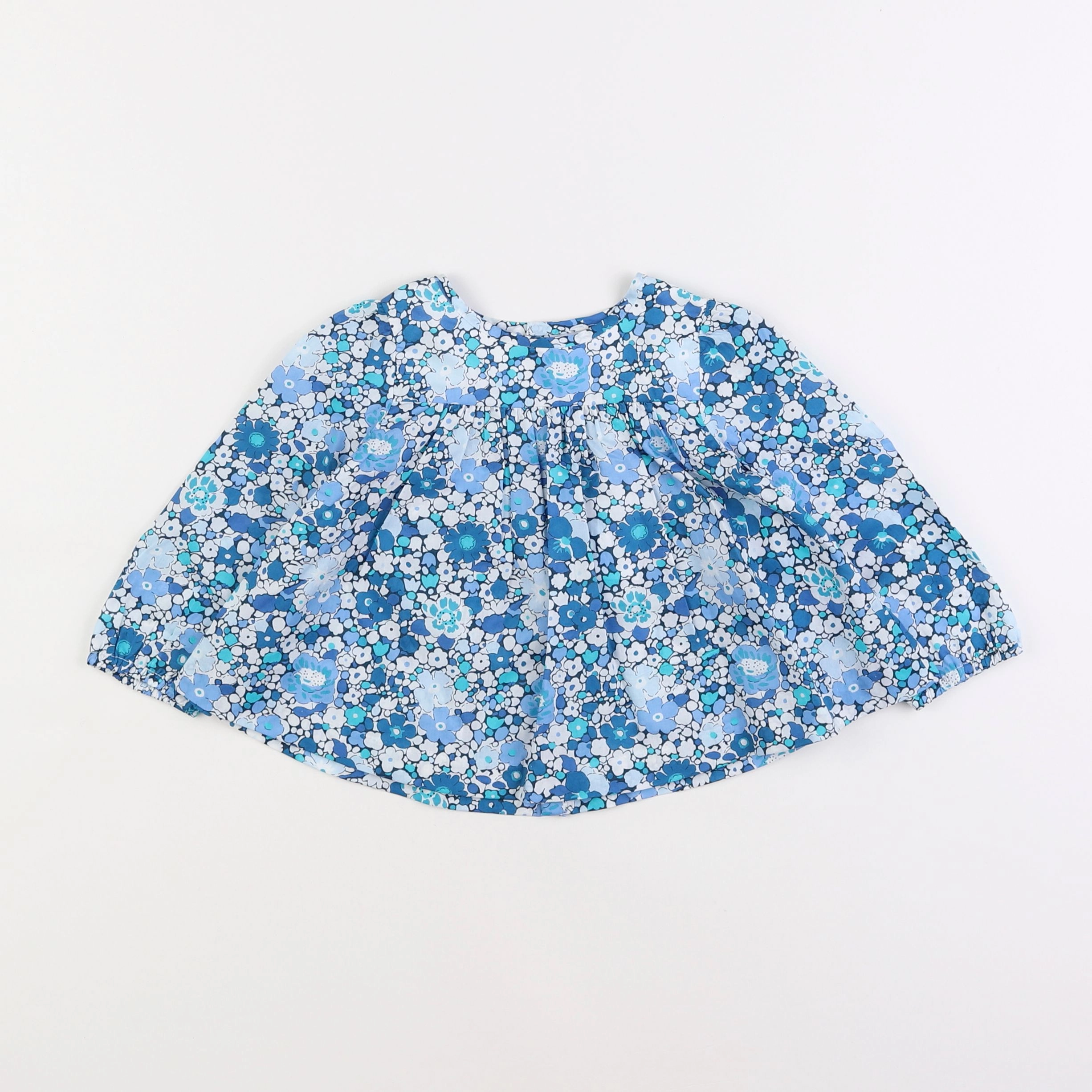 Jacadi - blouse liberty bleu - 18 mois