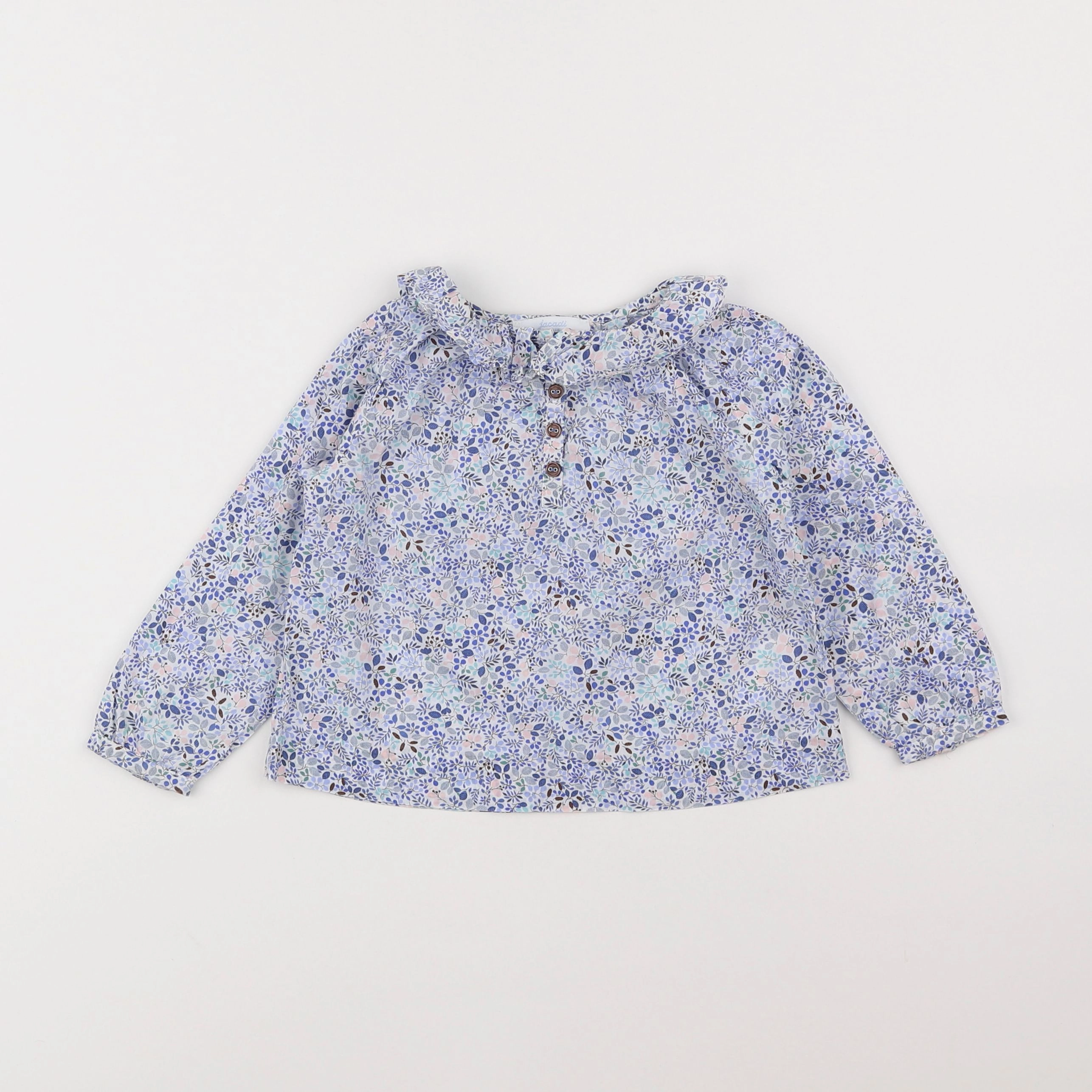 Jacadi - blouse liberty bleu - 18 mois