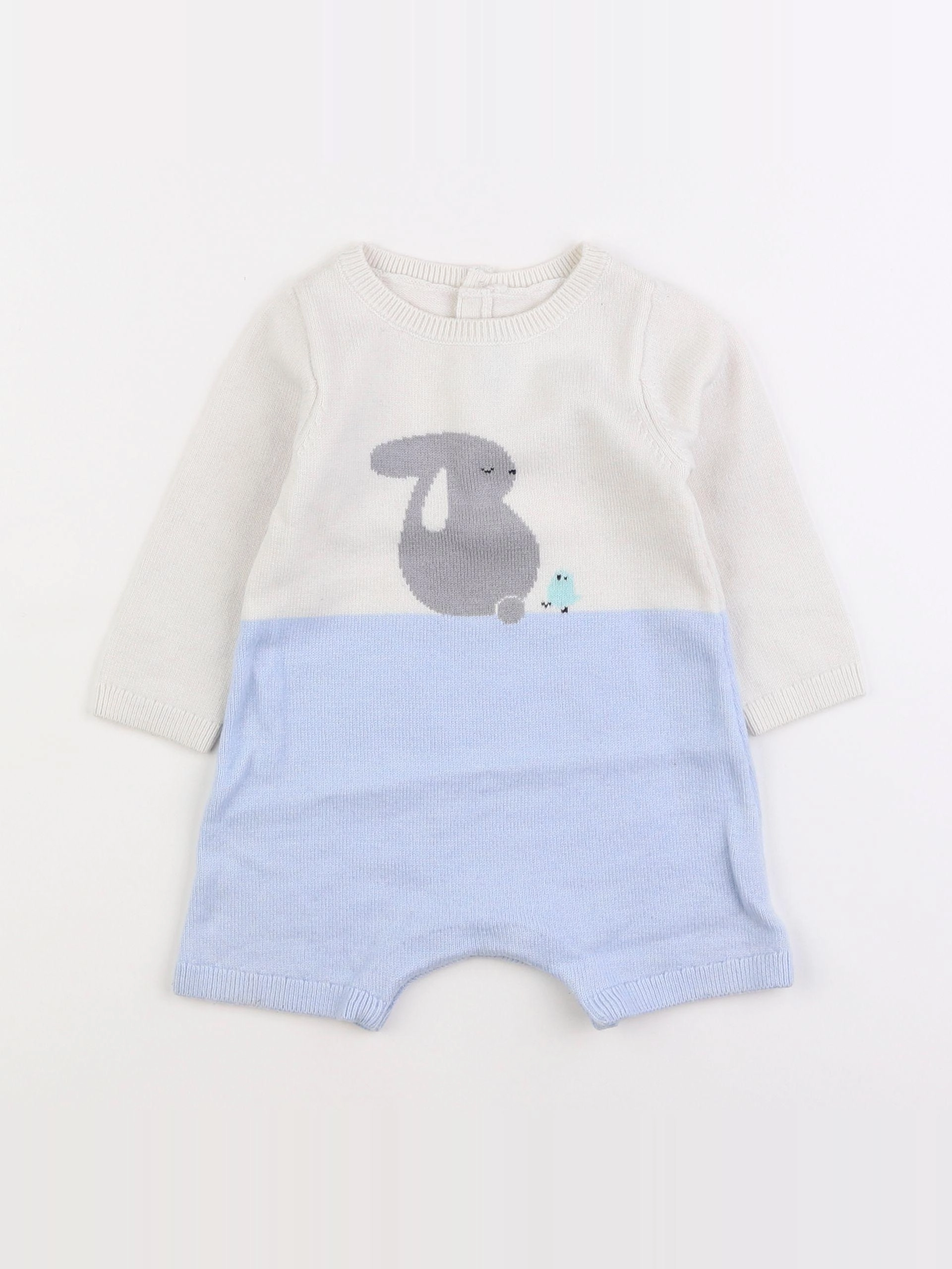 Jacadi - combinaison beige, bleu - 12 mois