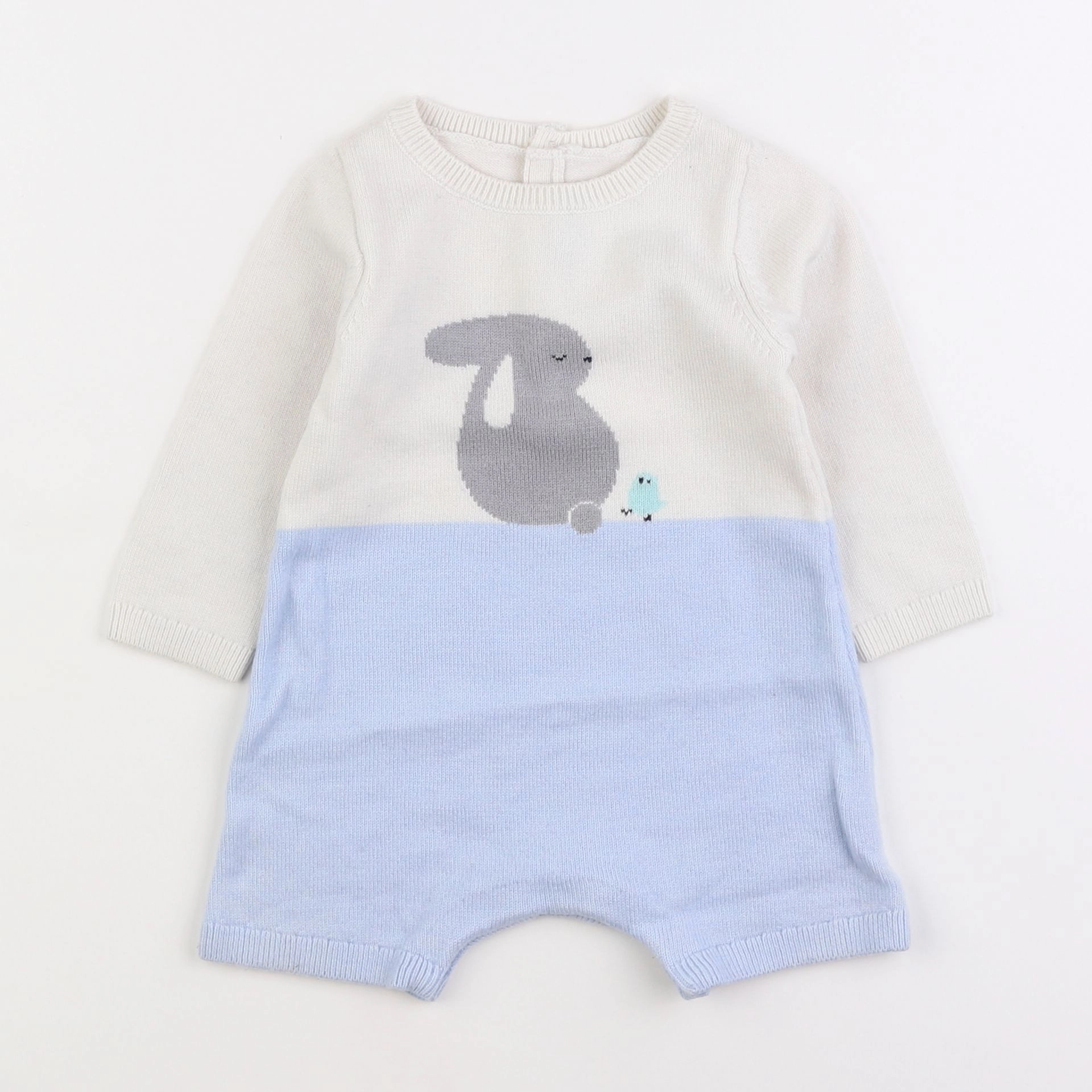 Jacadi - combinaison beige, bleu - 12 mois