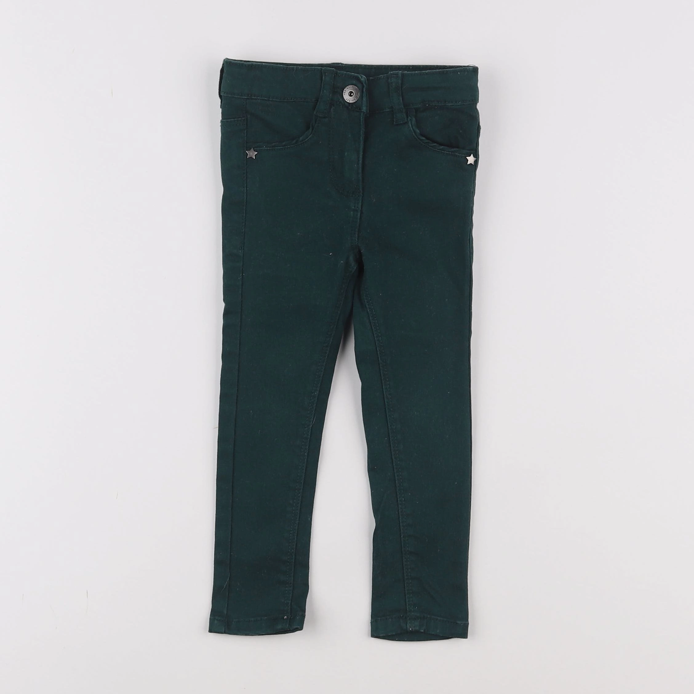 Vertbaudet - jean vert - 2 ans