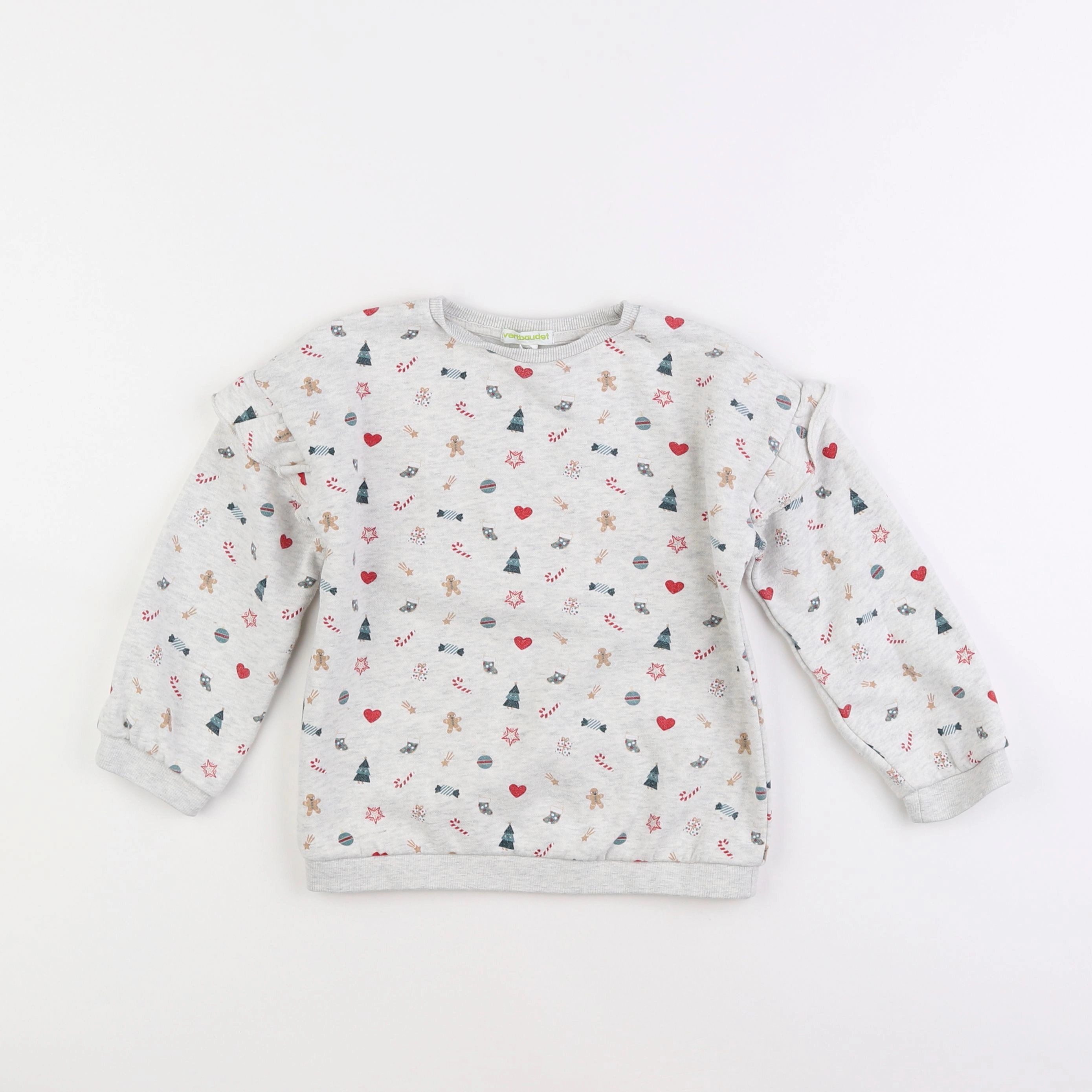 Vertbaudet - sweat multicolore - 6 ans
