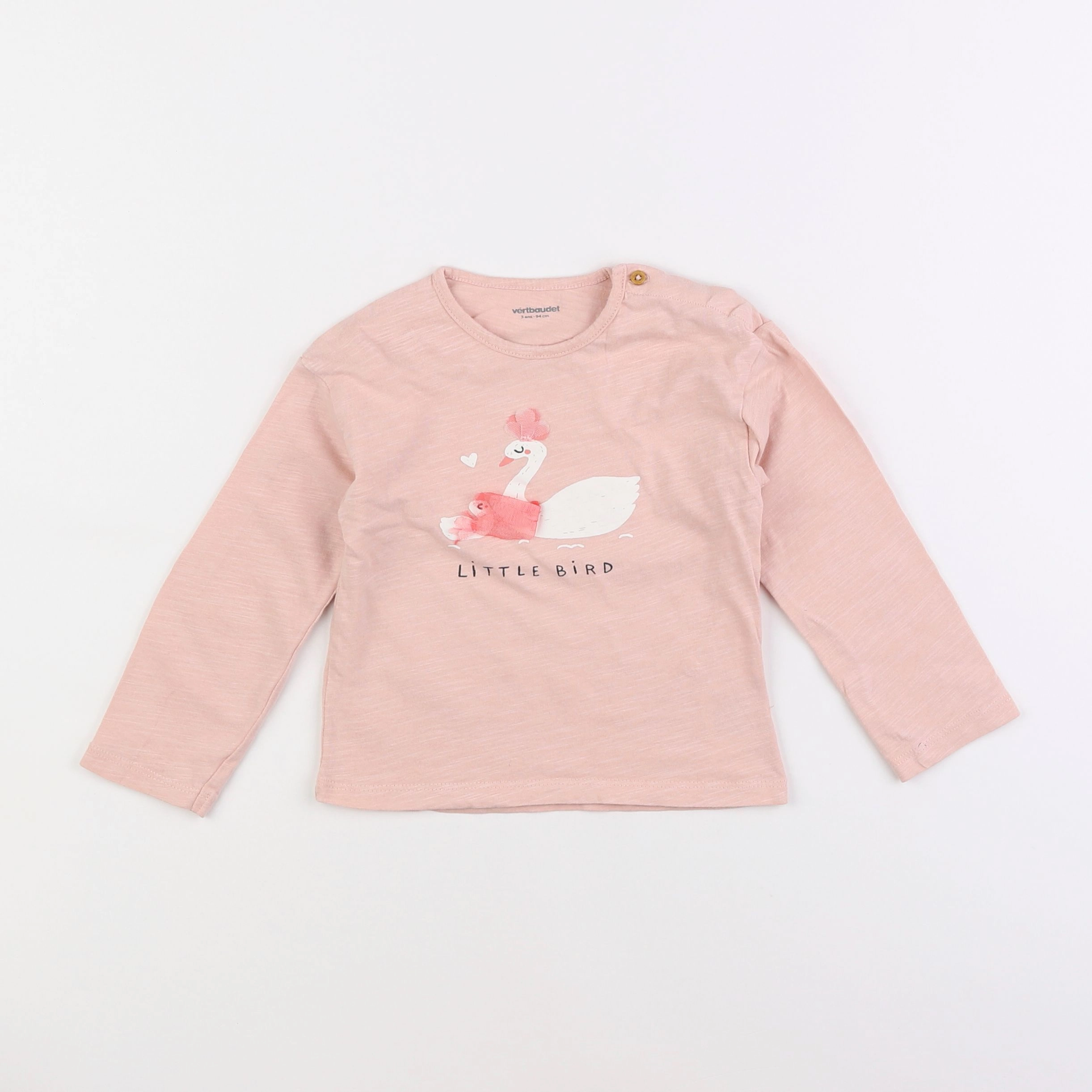 Vertbaudet - tee-shirt rose - 3 ans