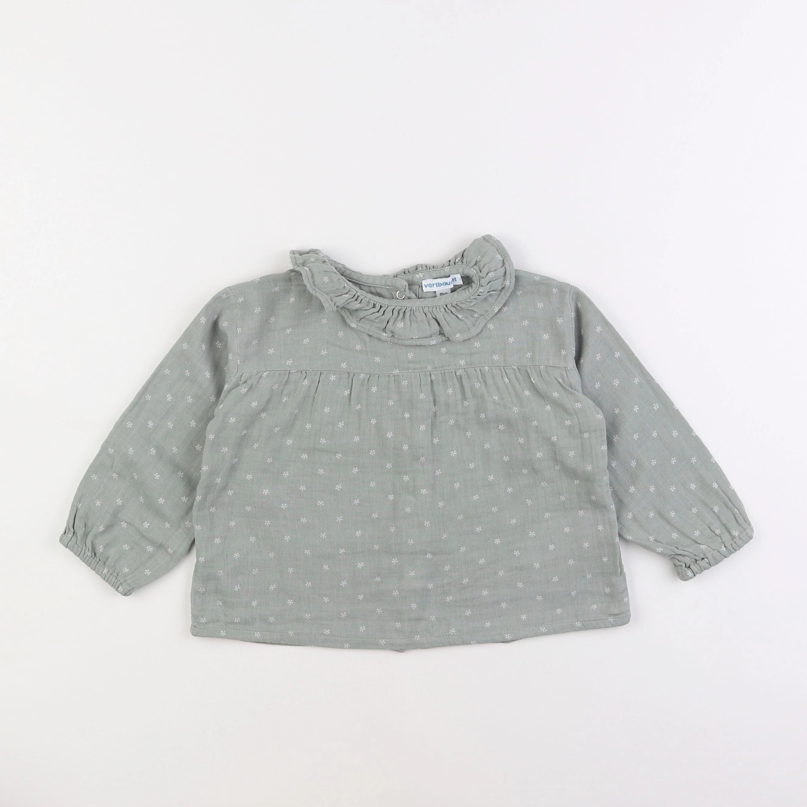 Vertbaudet - blouse vert - 2 ans