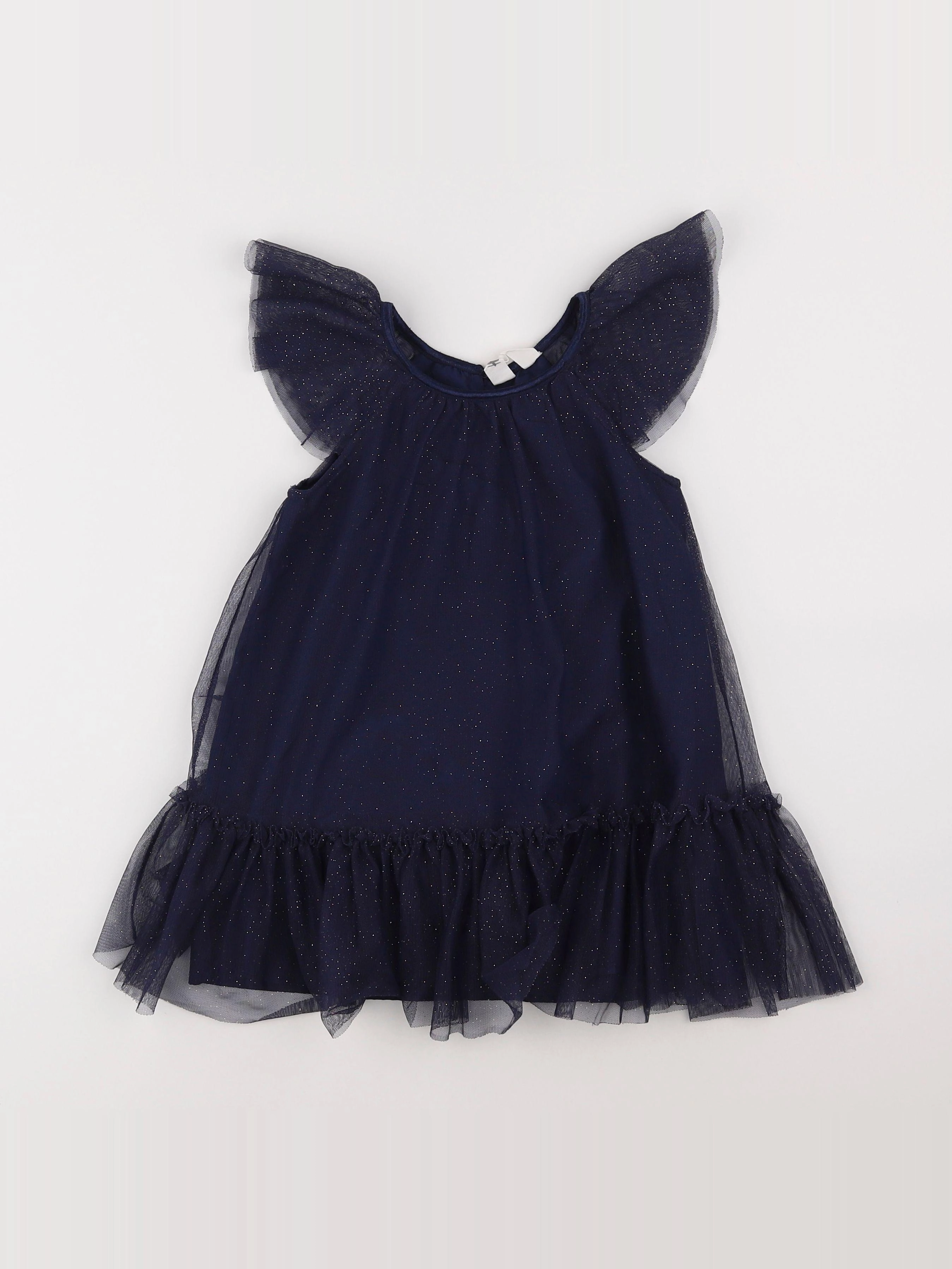 H&M - robe bleu - 2/3 ans