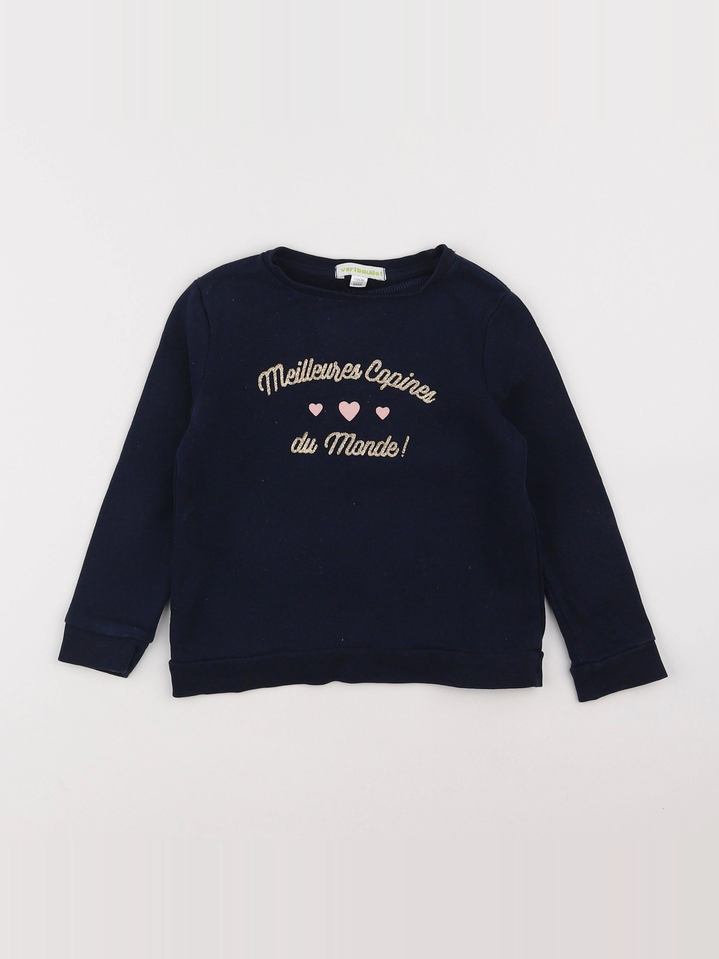 Vertbaudet - sweat bleu - 5 ans