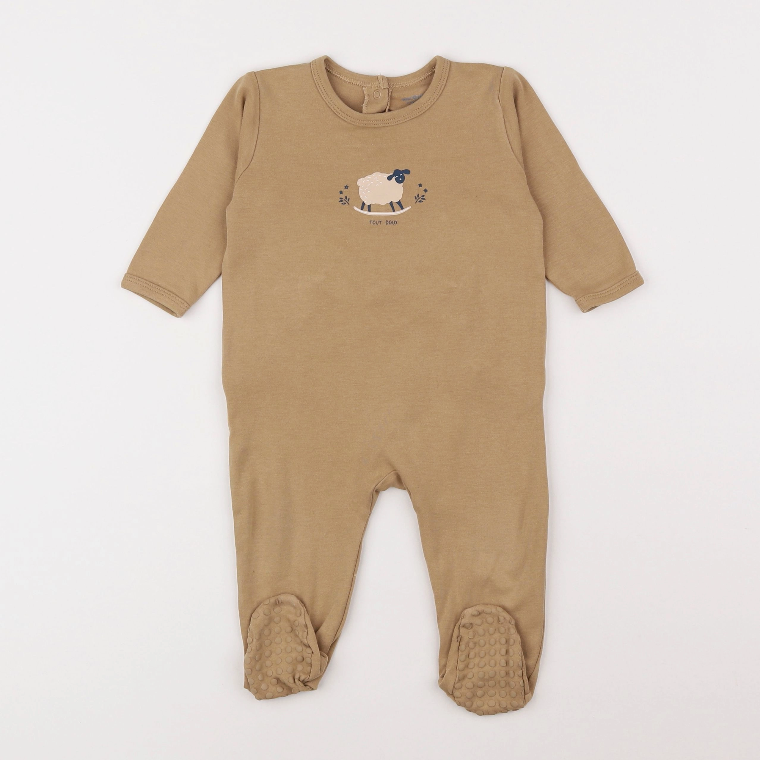 Vertbaudet - pyjama coton marron - 9 mois