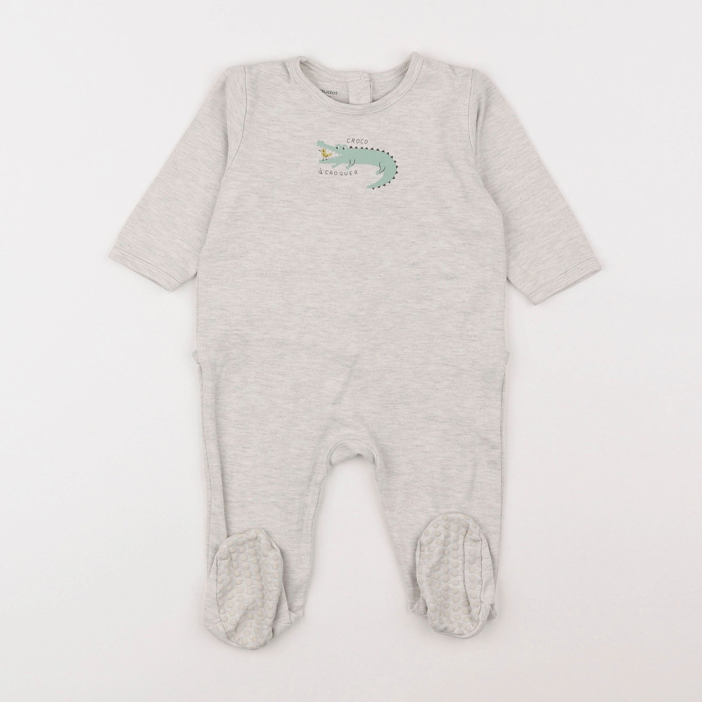 Vertbaudet - pyjama coton gris - 9 mois