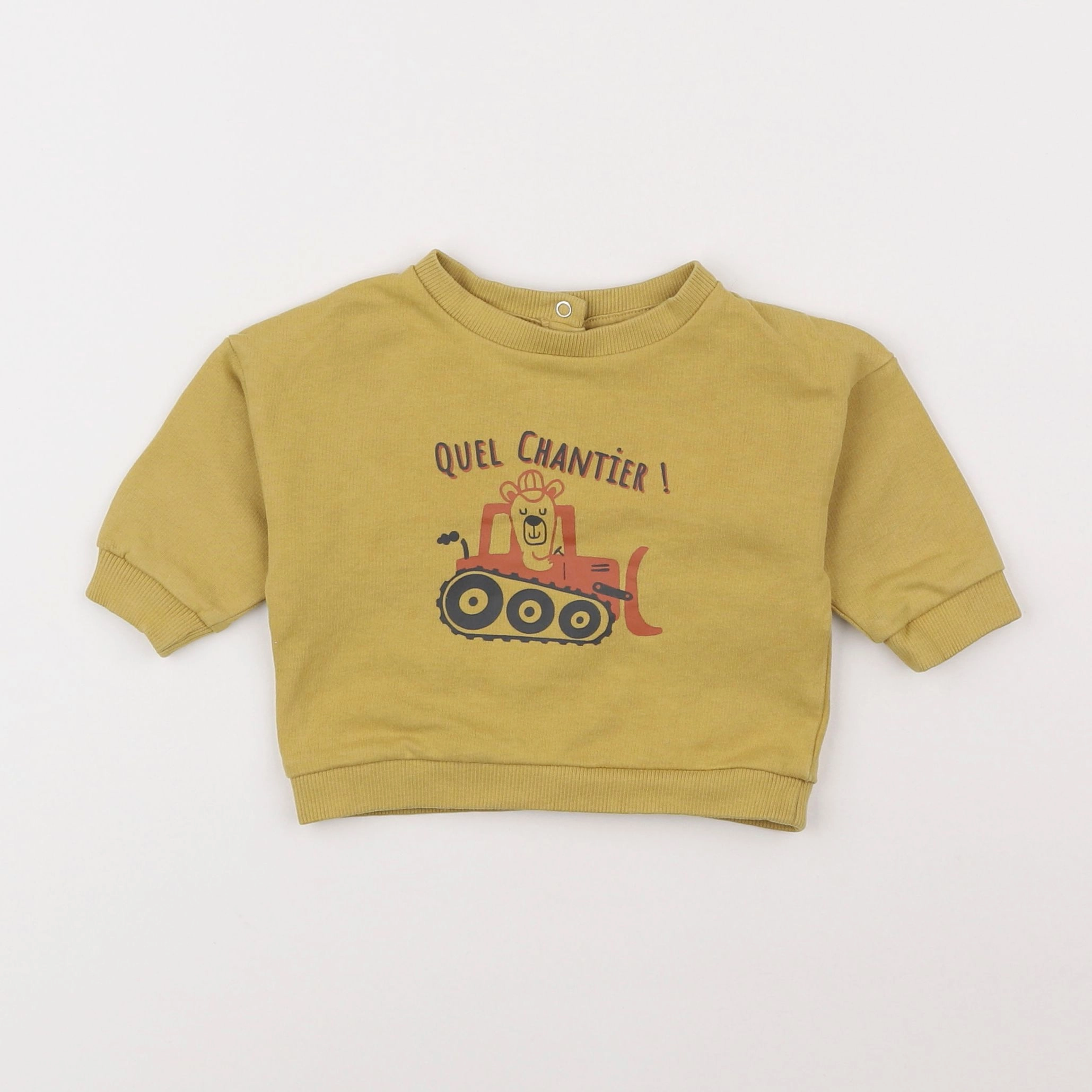 Vertbaudet - sweat jaune - 3 mois