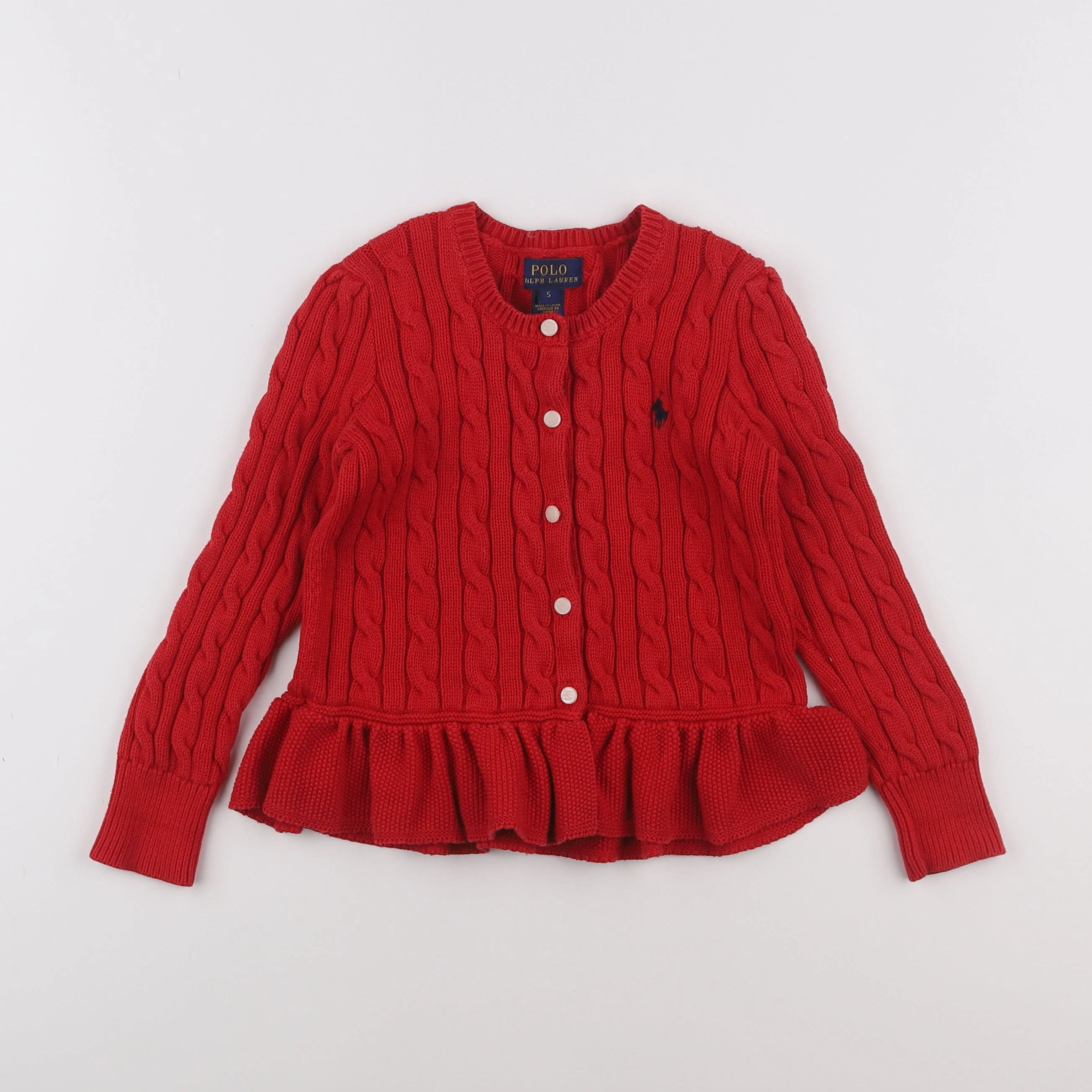 Ralph Lauren - gilet rouge - 5 ans