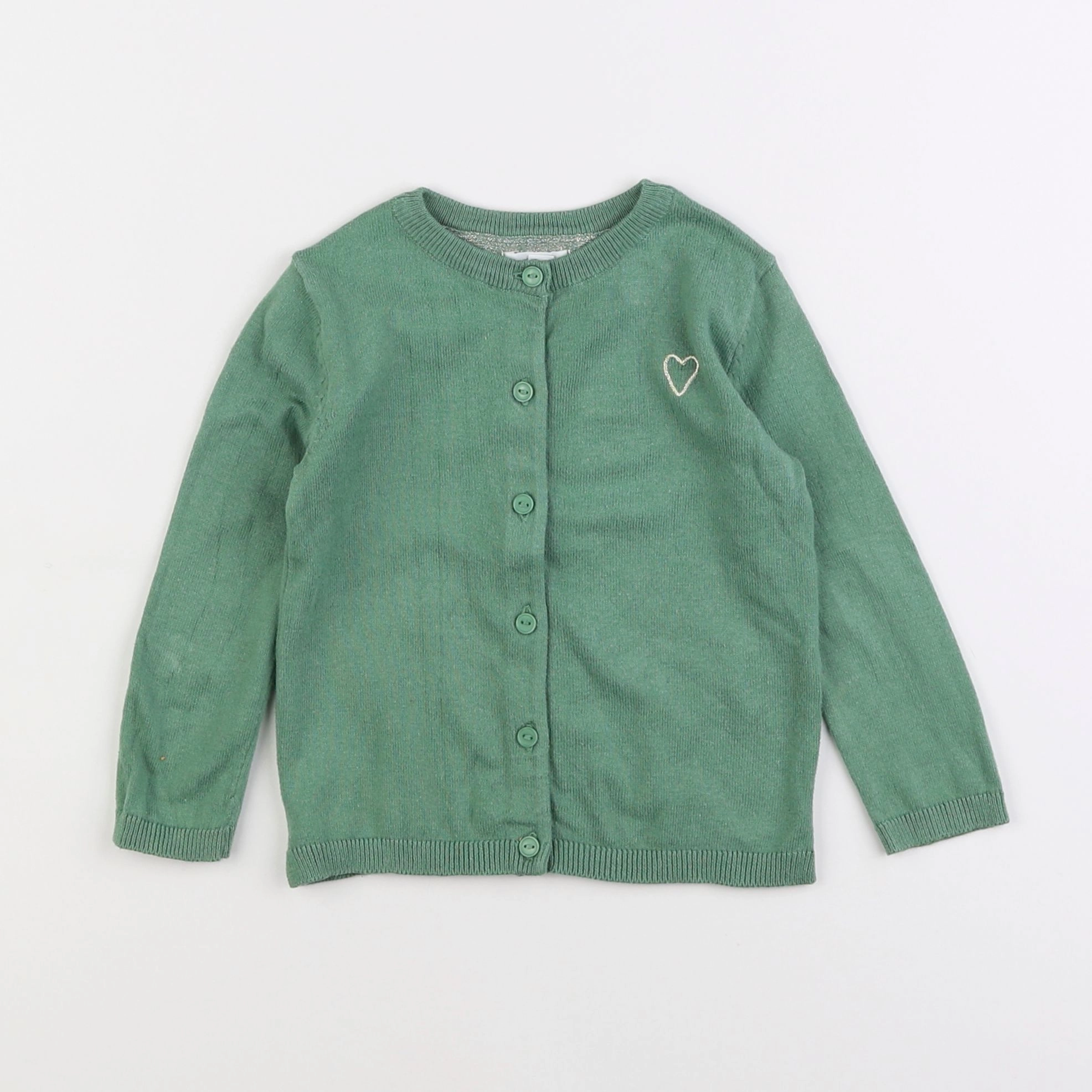 Vertbaudet - gilet vert - 2 ans