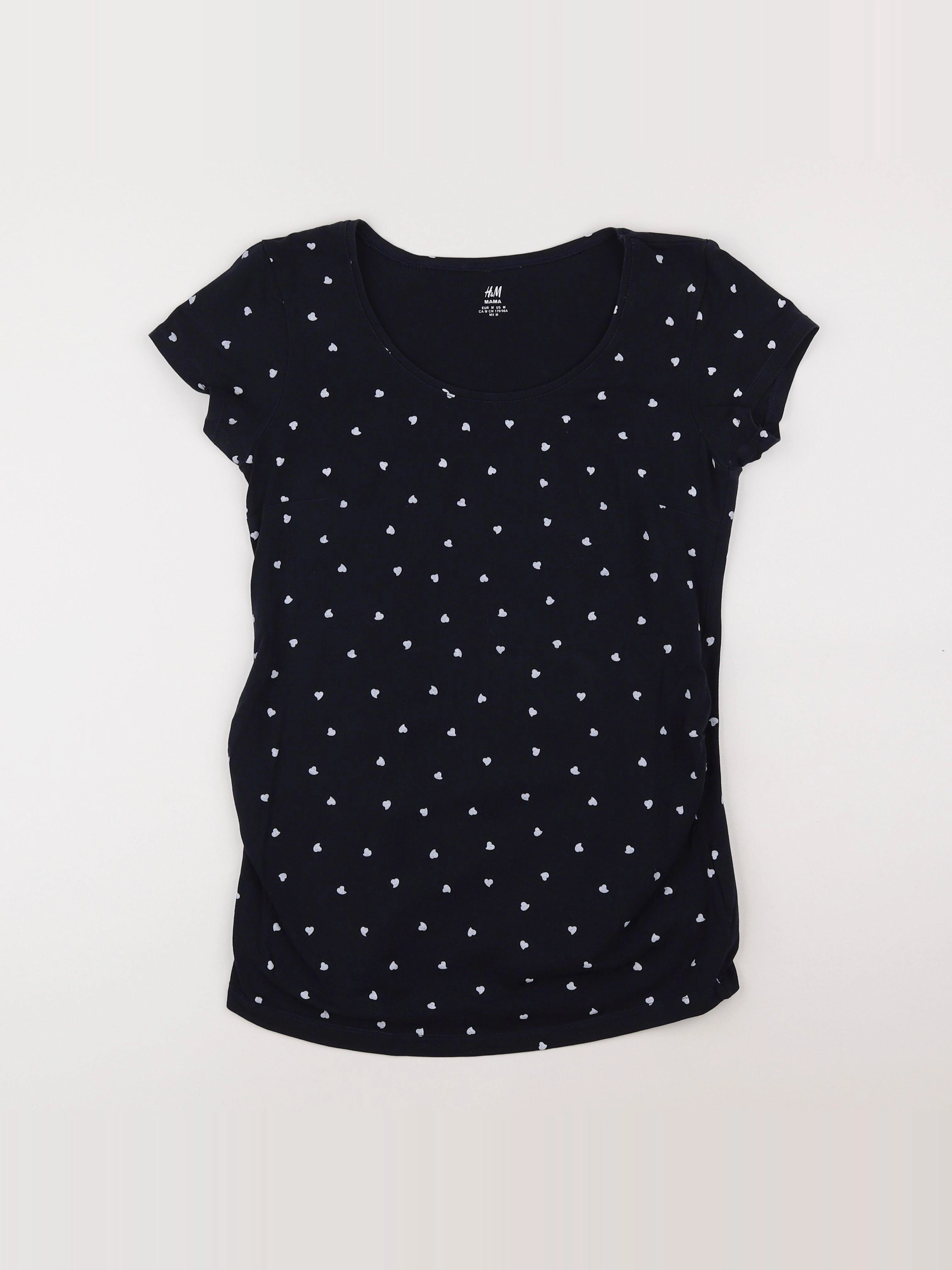 H&M - tee-shirt grossesse bleu - 38