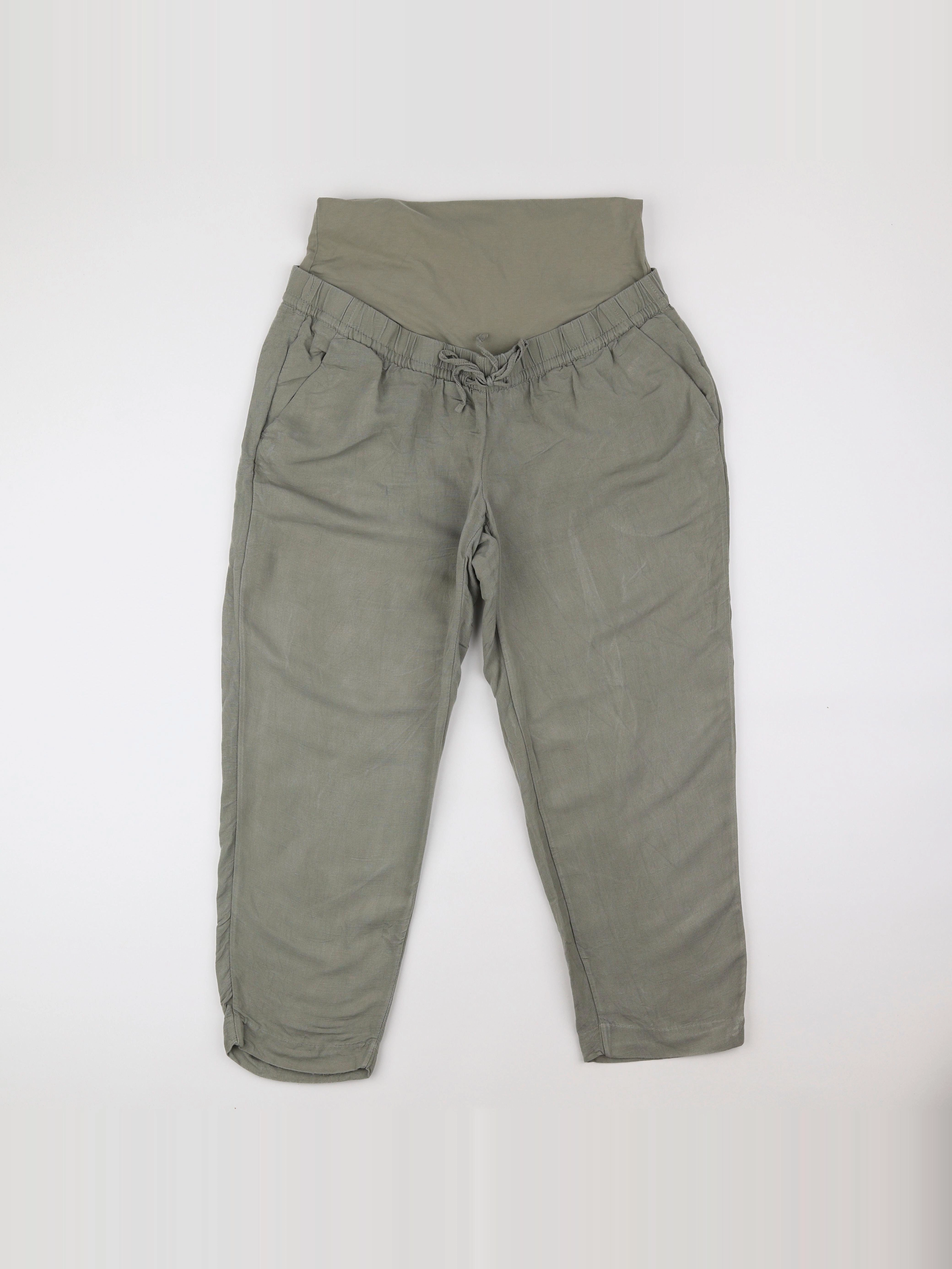 H&M - pantalon grossesse vert - 38