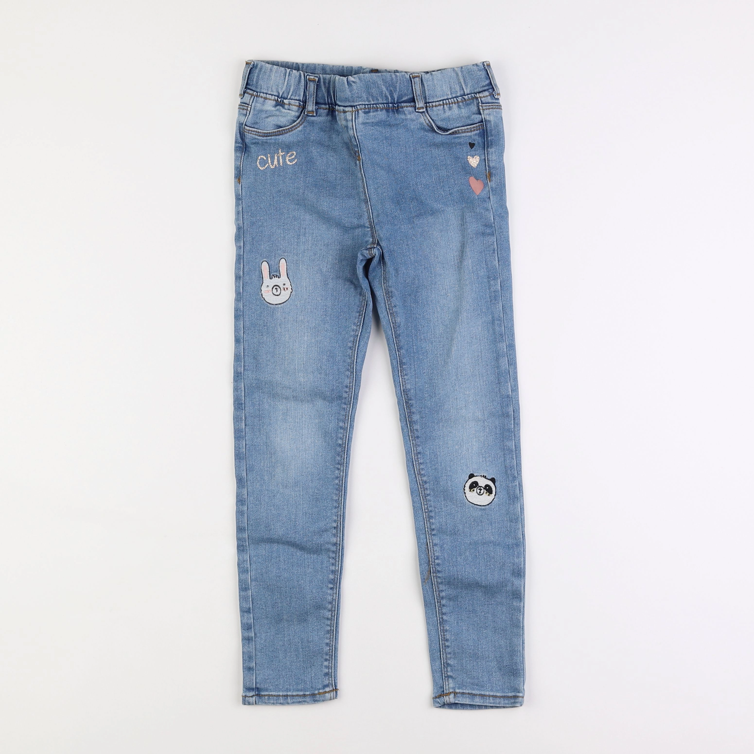 Vertbaudet - jegging bleu - 8 ans