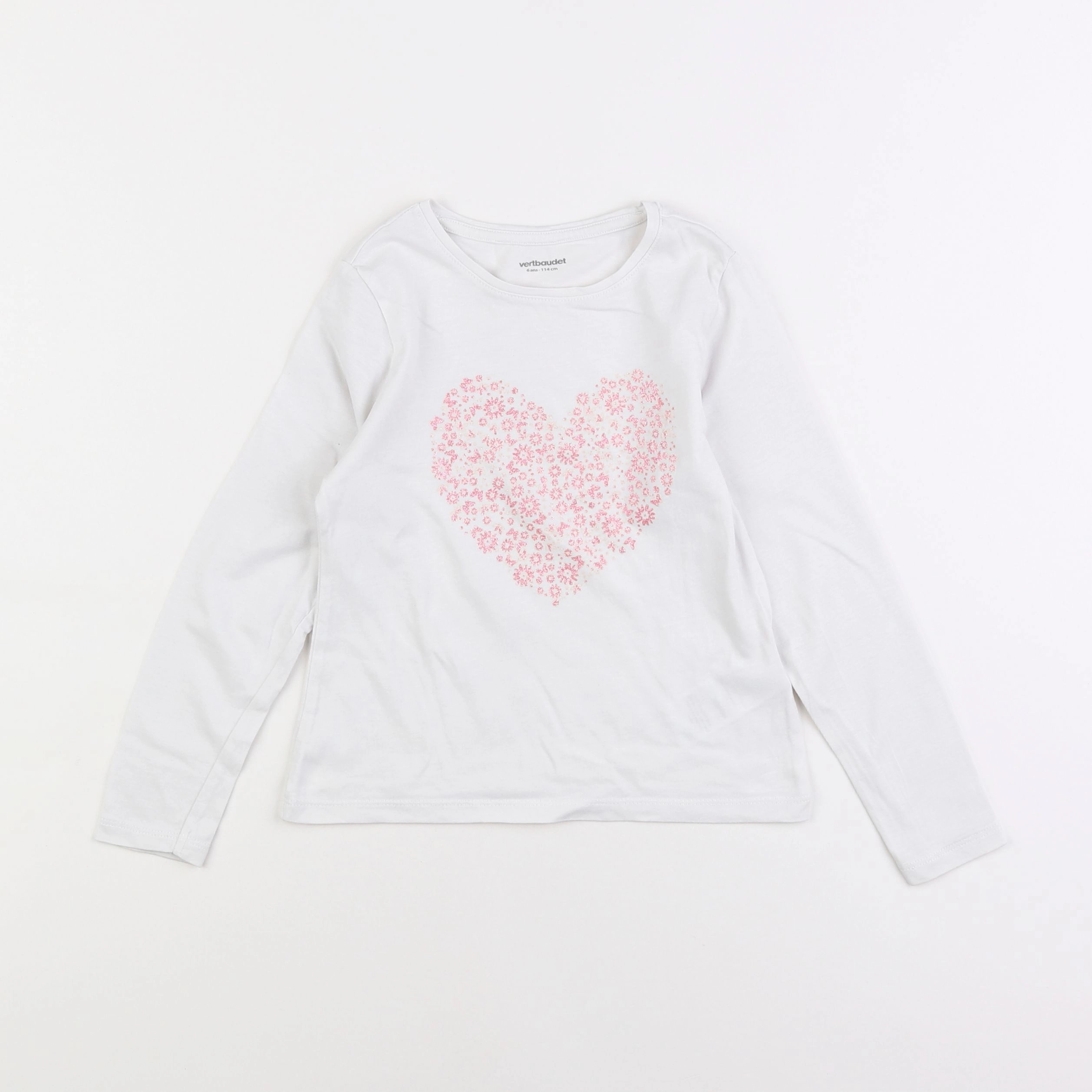 Vertbaudet - tee-shirt rose - 6 ans