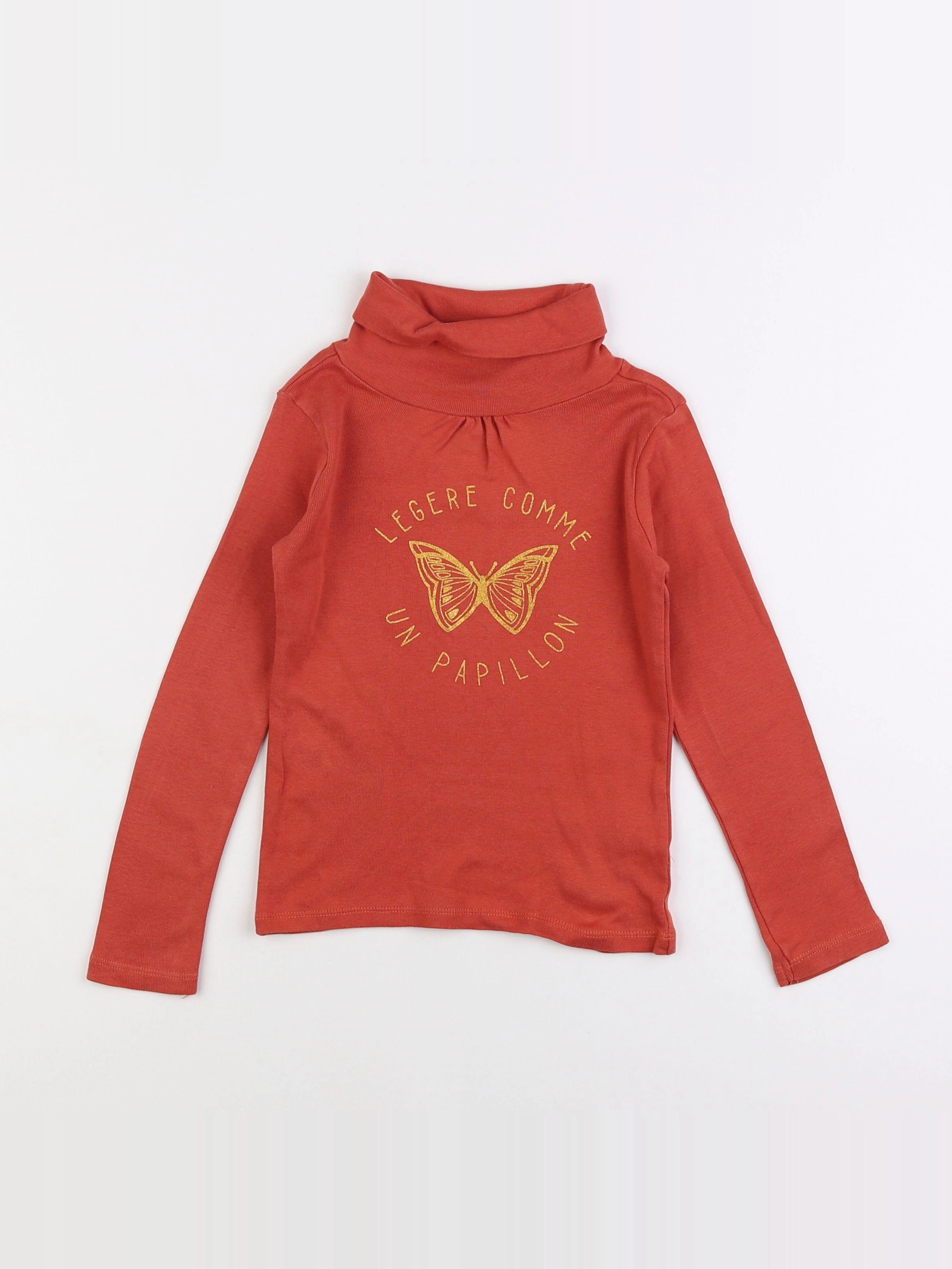 Vertbaudet - sous-pull orange - 6 ans