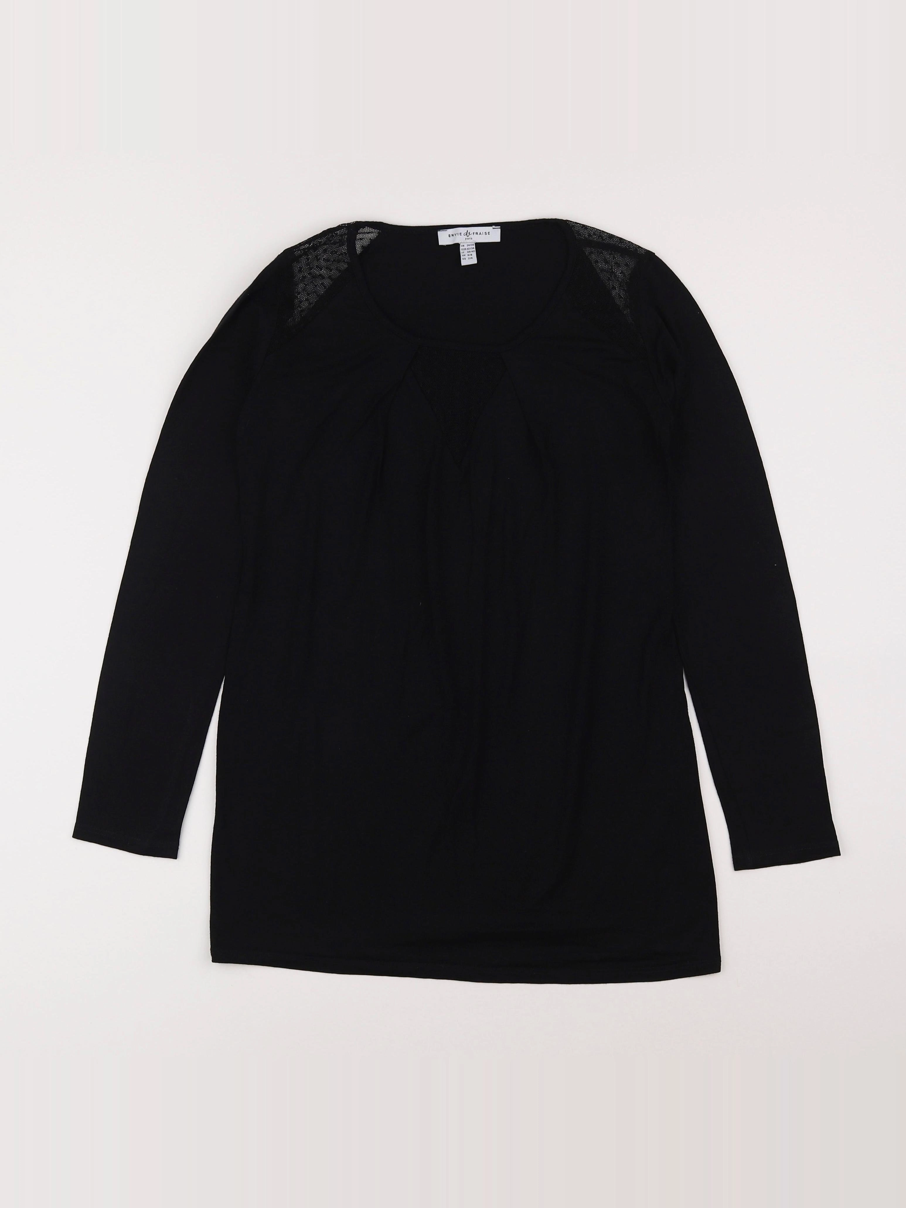 Envie de fraise - tee-shirt grossesse noir - 34 à 36