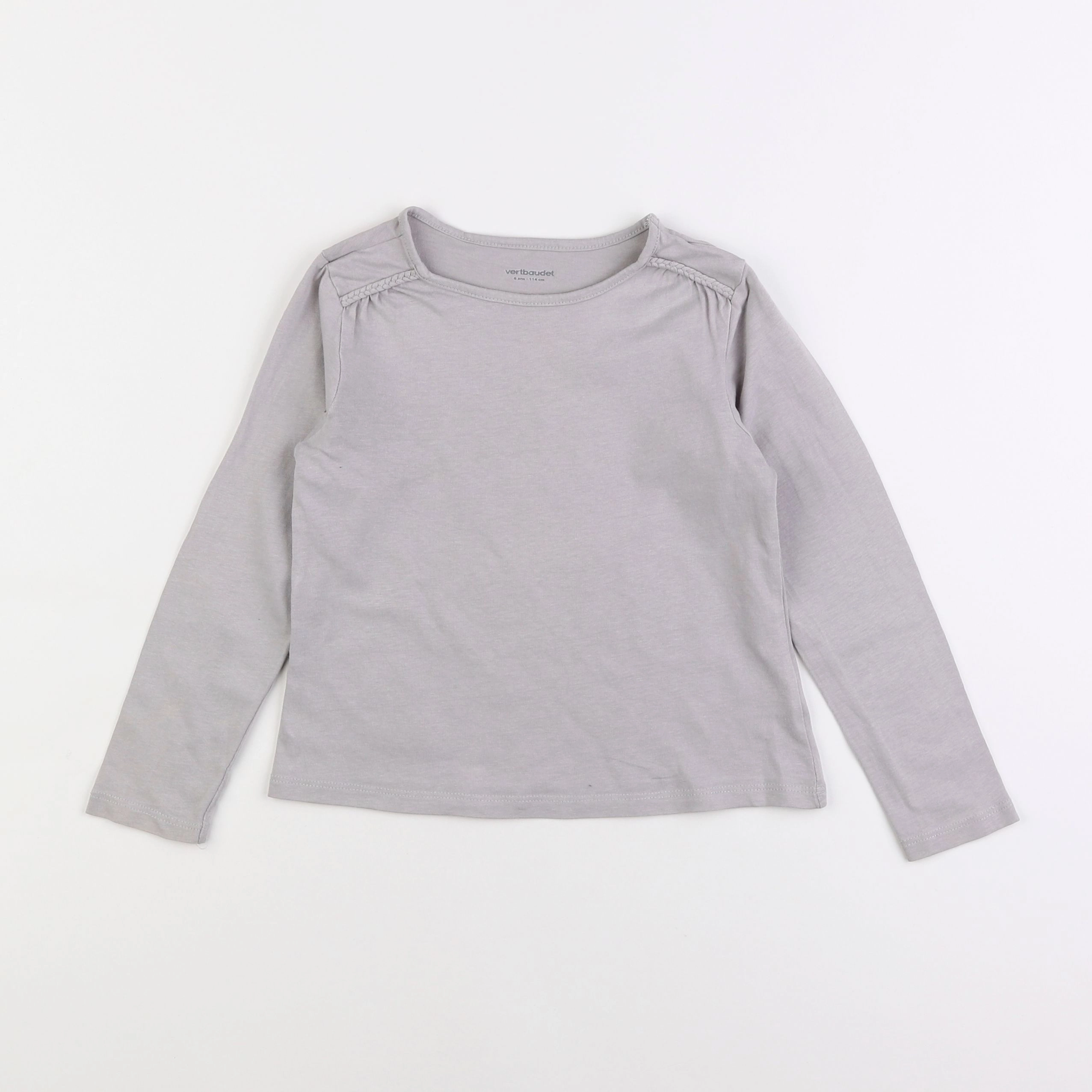 Vertbaudet - tee-shirt gris - 6 ans